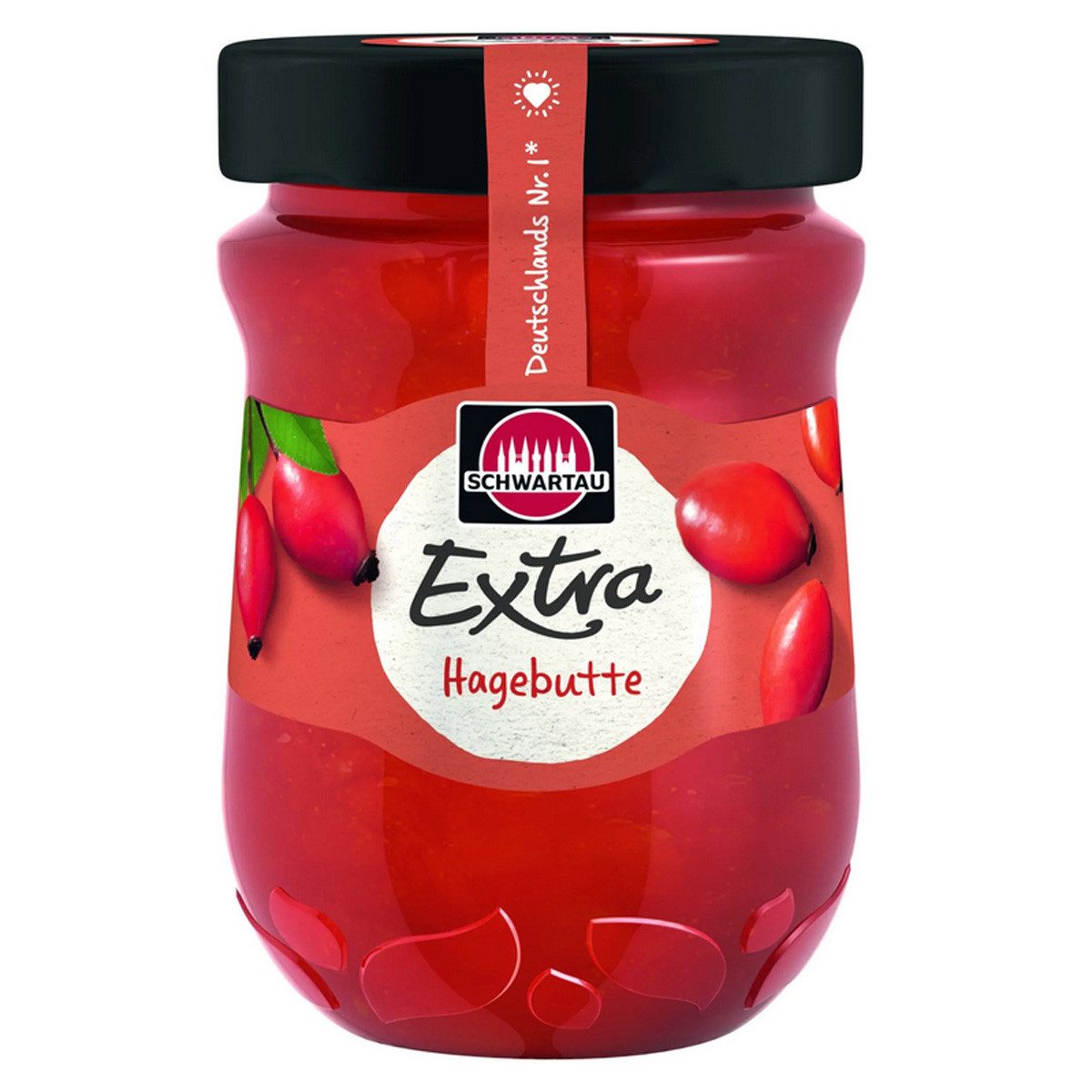 SCHWARTAU Fruchtaufstrich, Schwartau Extra Hagebutte Frühstück Fruchtaufstrich vegan 340g