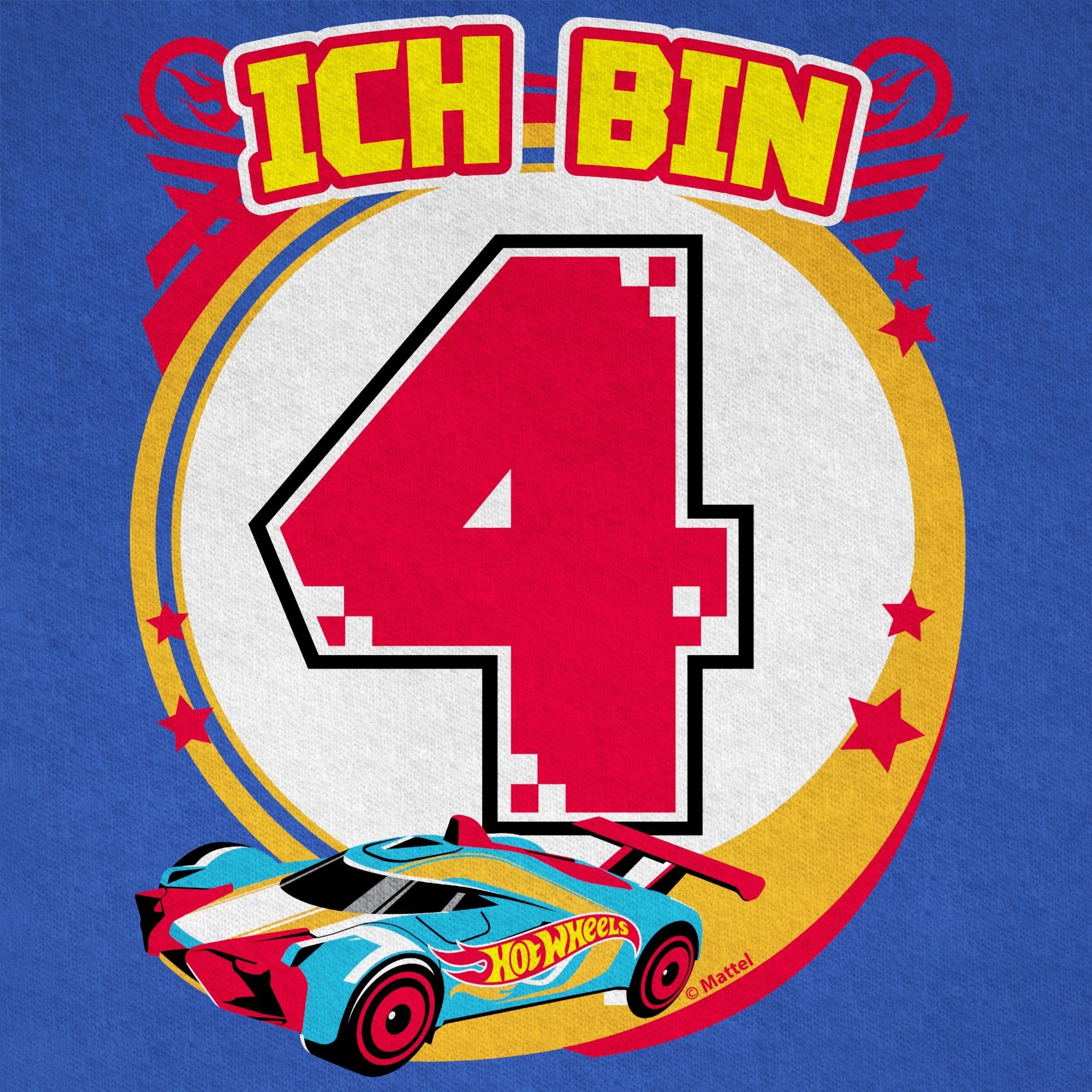 T-Shirt Hot Wheels Rennauto - Royalblau bin 01 4 Jungen Shirtracer Ich