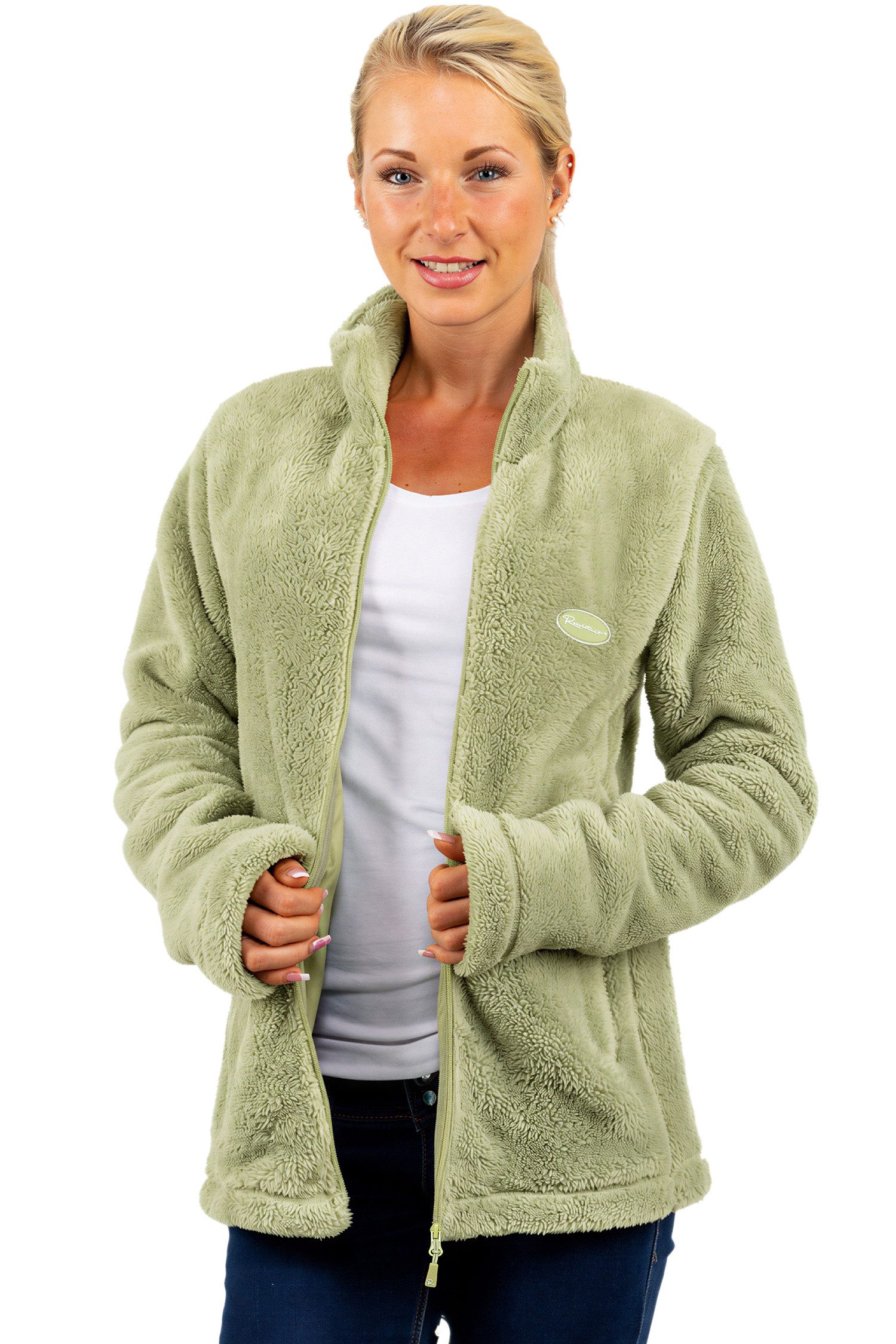 Reichstadt Fleecejacke Damen Fleecejacke 22RSW002 Extravagante Reißverschluss-Anhänger