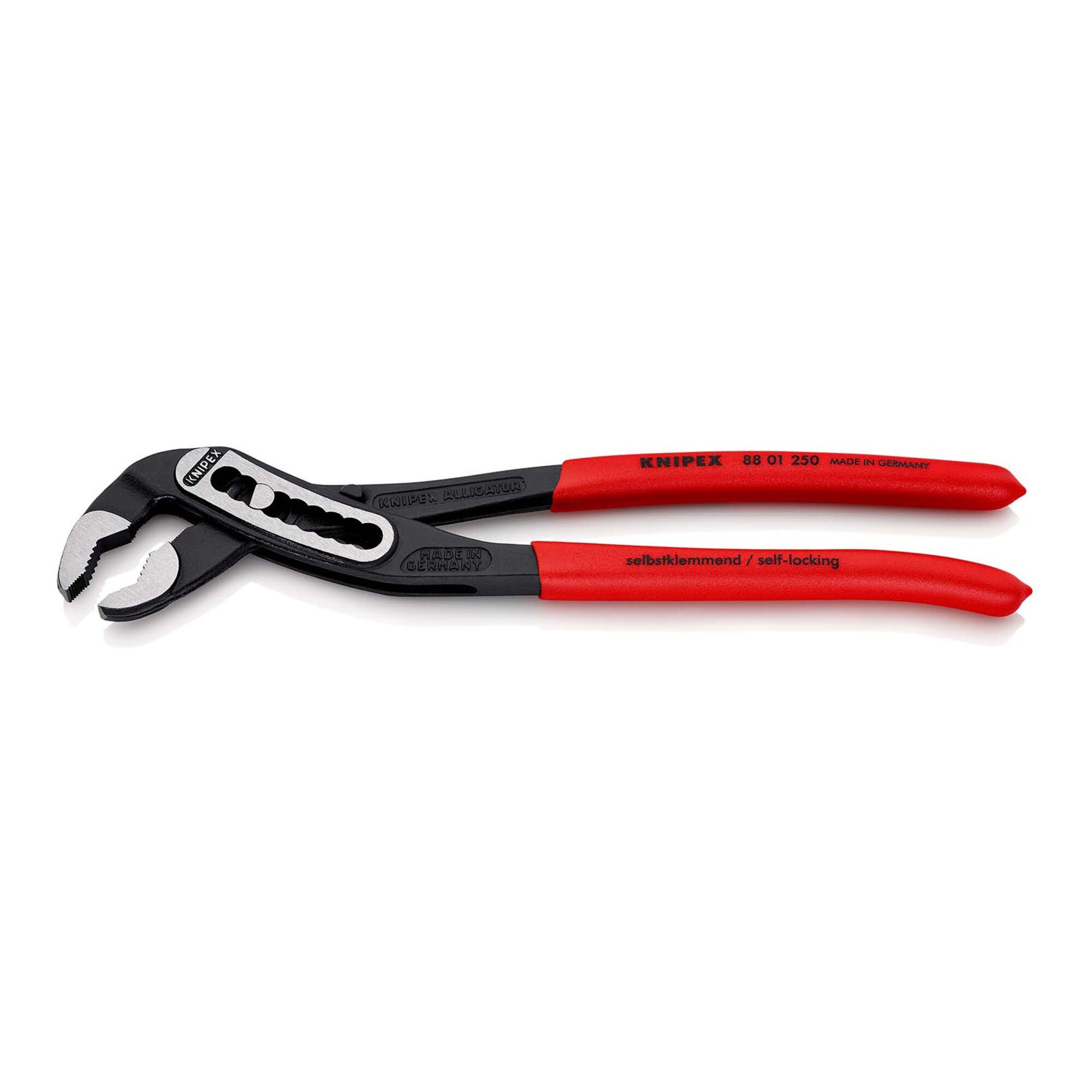 Knipex Wasserpumpenzange KNIPEX 88 01 250 Alligator® Wasserpumpenzange mit rutschhemmendem Kuns