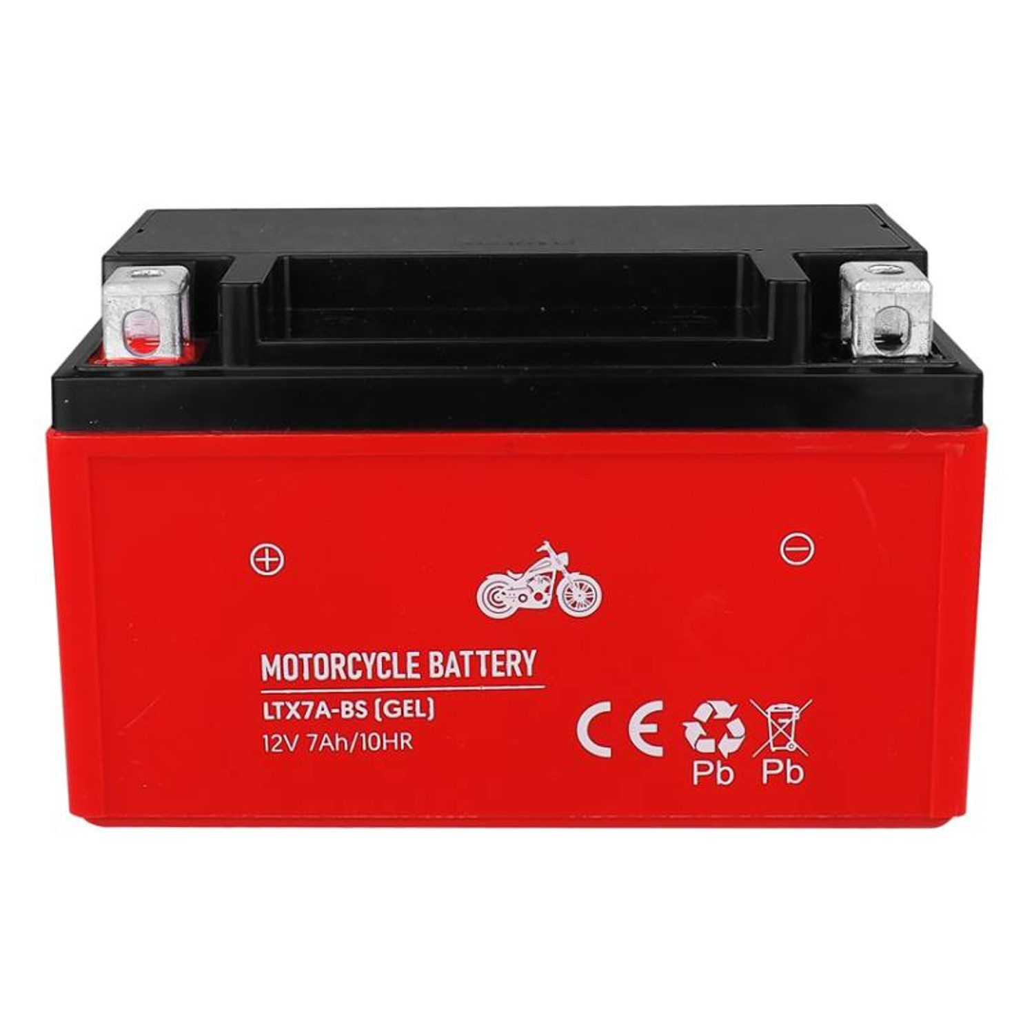 Lamex LTX7A-BS Gel-Motorradbatterie 12V 7Ah Akku (12 V), Gel-Batterie, Motorrad