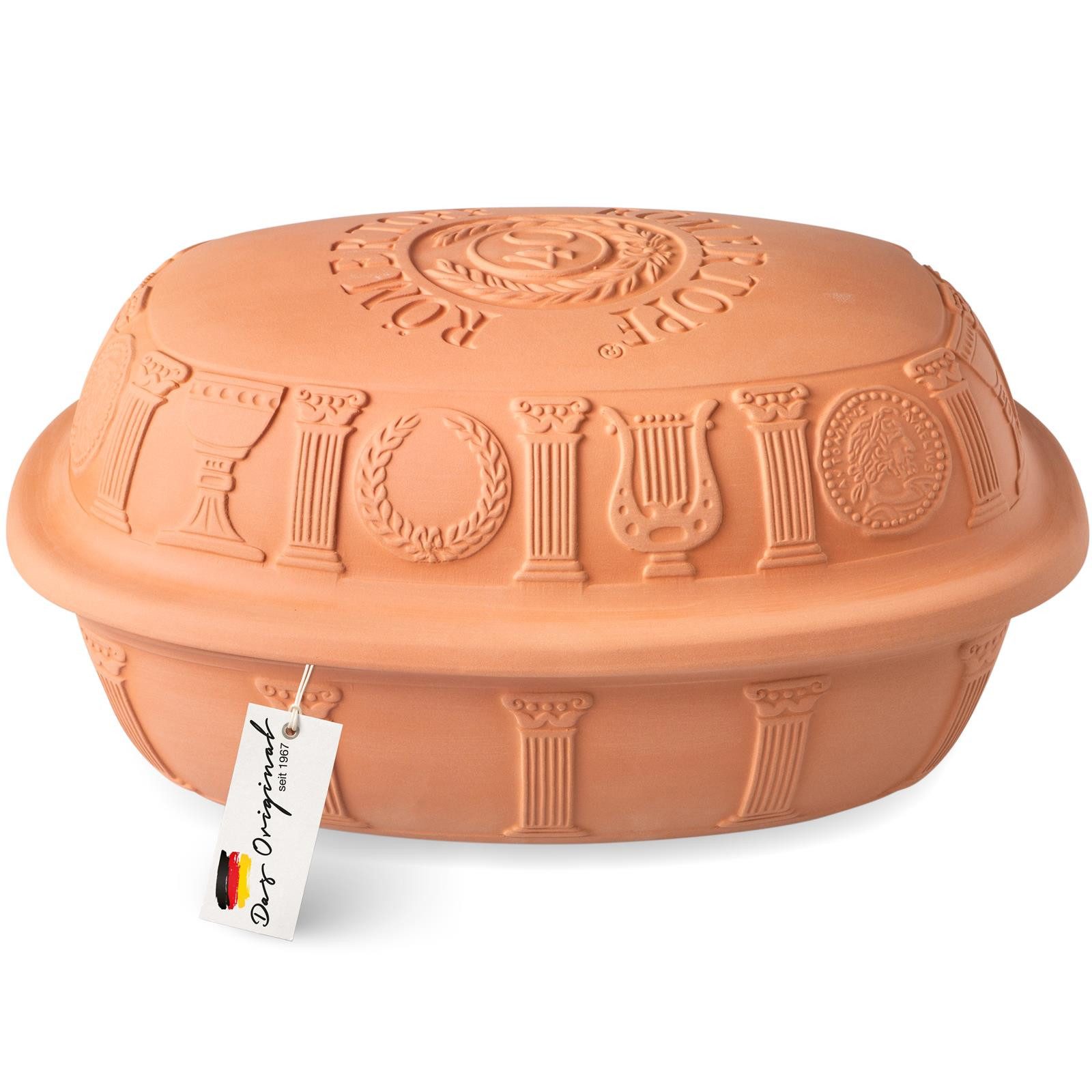 RÖMERTOPF Bräter 40 Jahre JUBILÄUM Bräter, 3,5 Liter, Keramik, Keramik (Set), antihaft