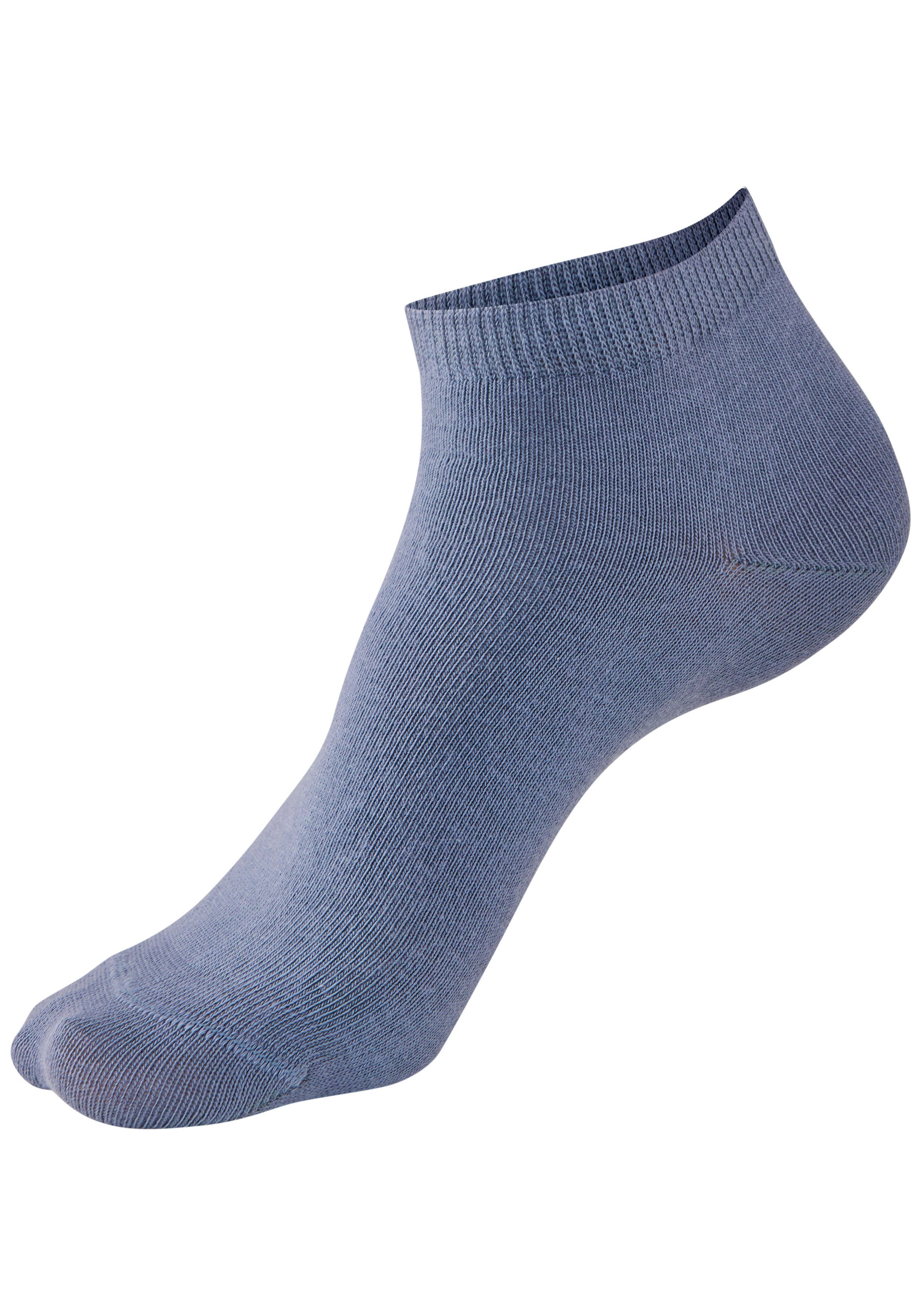 H.I.S Kurzsocken Damen Sport Basic Socken, Laufsocken ohne Frottee (Packung, 10-Paar, Großpackung) mit verstärkter Ferse und Spitze