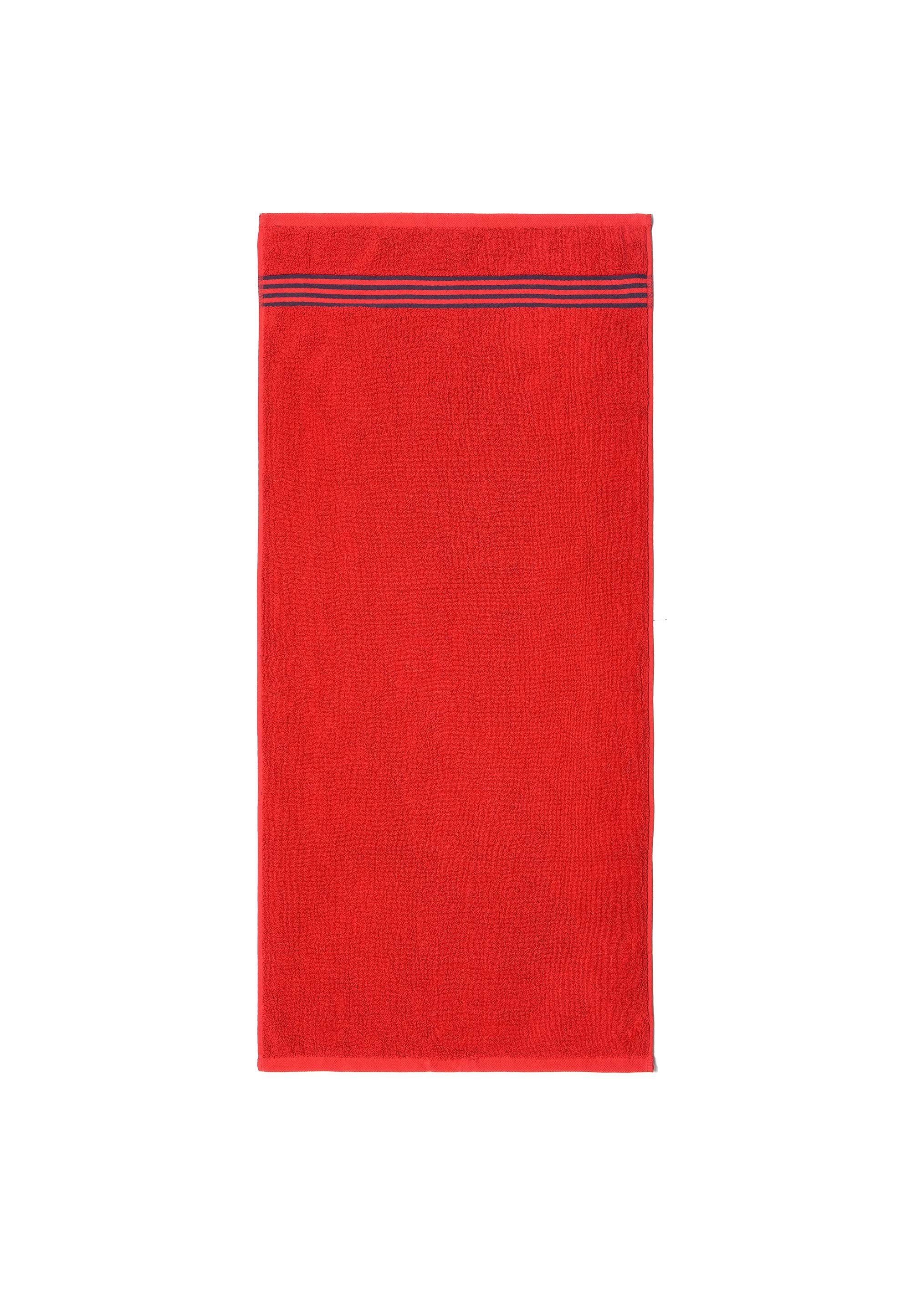 grace grand spa Handtuch Sports, (1-St), mit akzentuierter Bordüre rot