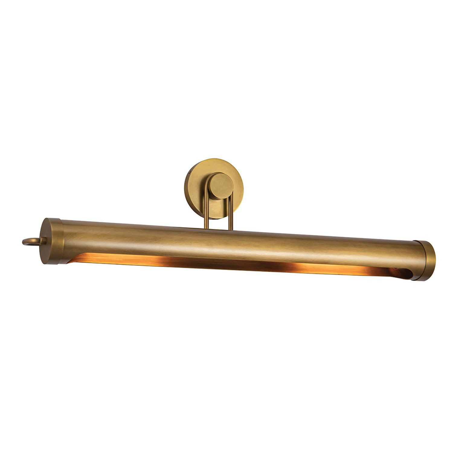 Licht-Erlebnisse Bilderleuchte LUCAN, ohne Leuchtmittel, groß B: 81.3 cm Metall in Messing Antik E27 2-flammig Vintage Design
