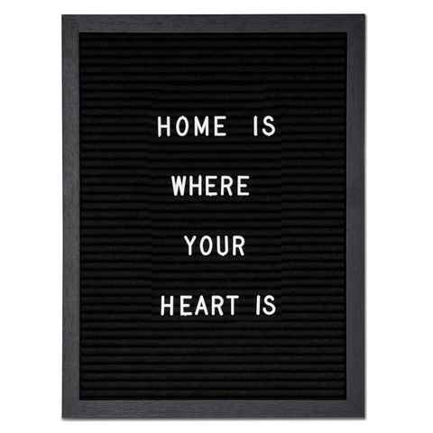 Levandeo® Memoboard, levandeo Buchstaben Tafel Holz 30x40cm Letter Board Schwarz Stoff