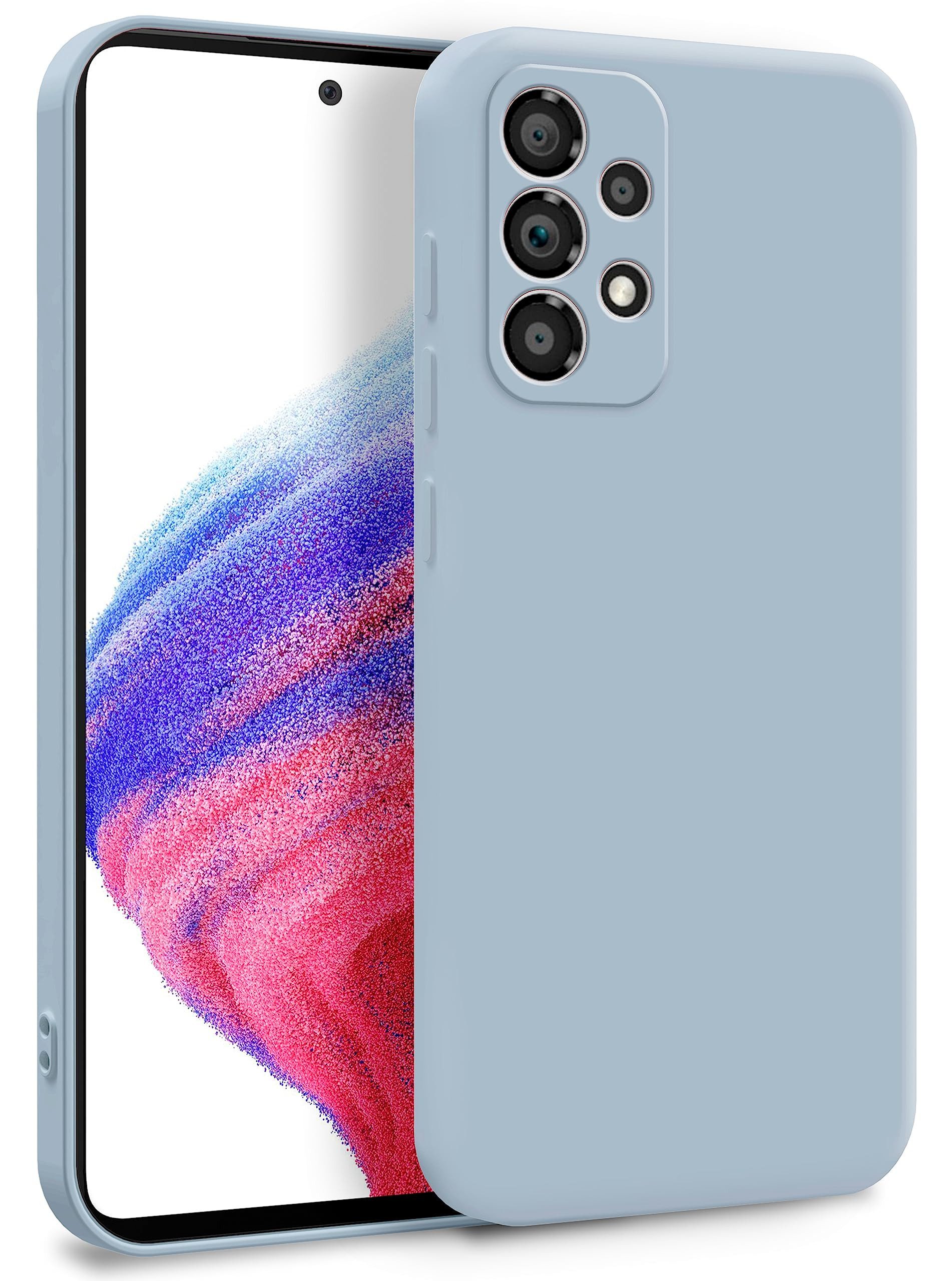 MyGadget Handyhülle Silikon Hülle für Samsung Galaxy A53 5G, Zweilagige mit Kameraschutz Cover mit Innenfutter & Silikon außen