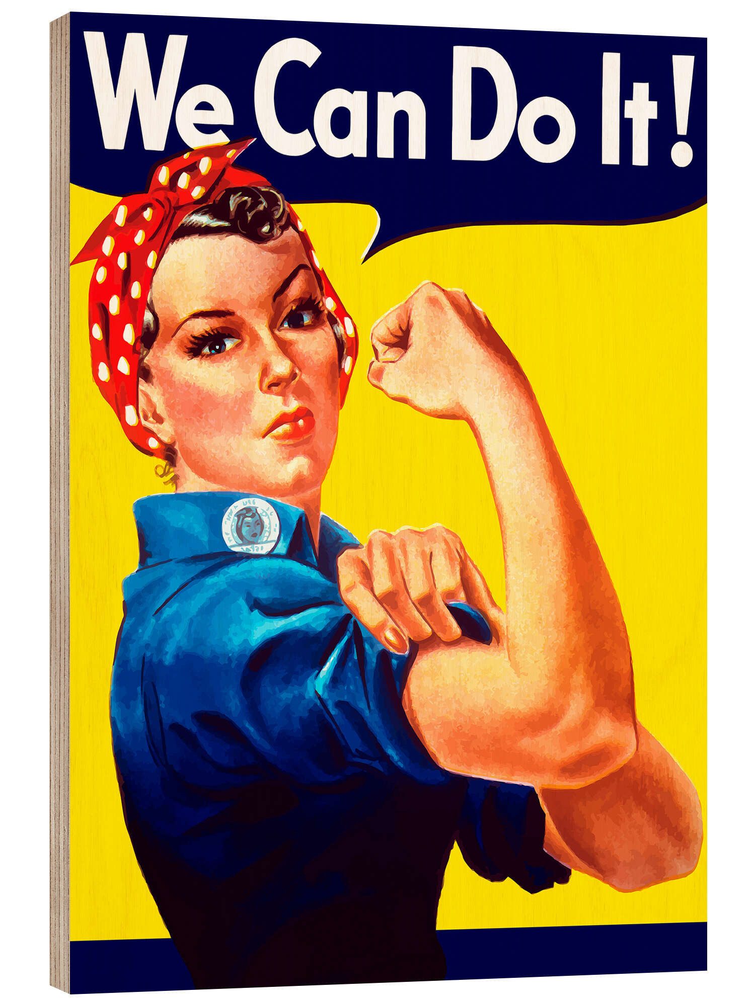 Posterlounge Wandbild Rosie, die Nieterin, Kriegsplakat aus dem Zweiten Weltkrieg, John Parrot, erhältlich als Poster, Leinwandbild, Wandsticker oder Acrylglasbild