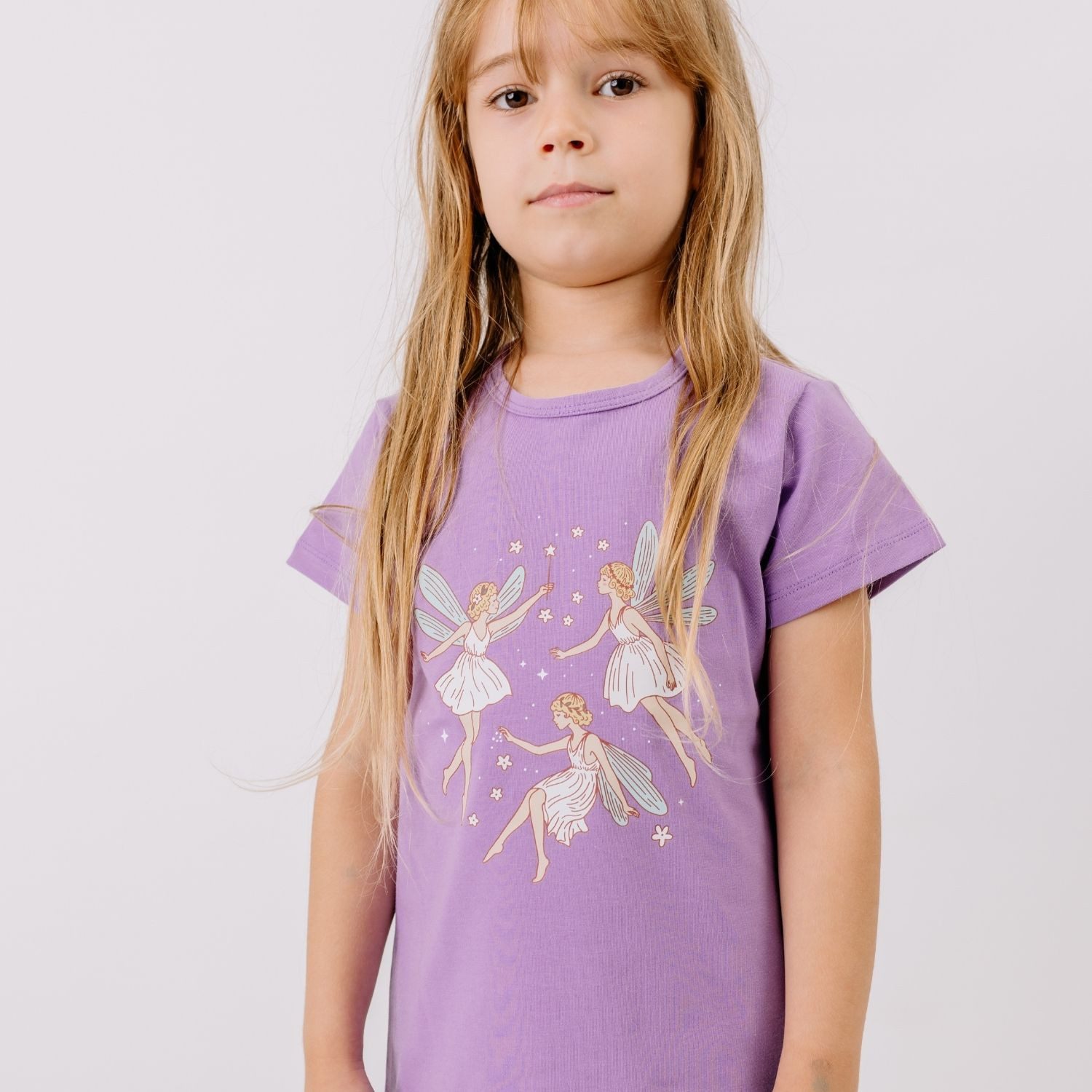 T-Shirt Walkiddy Feen Kinder Bio Baumwolle GOTS Lila -