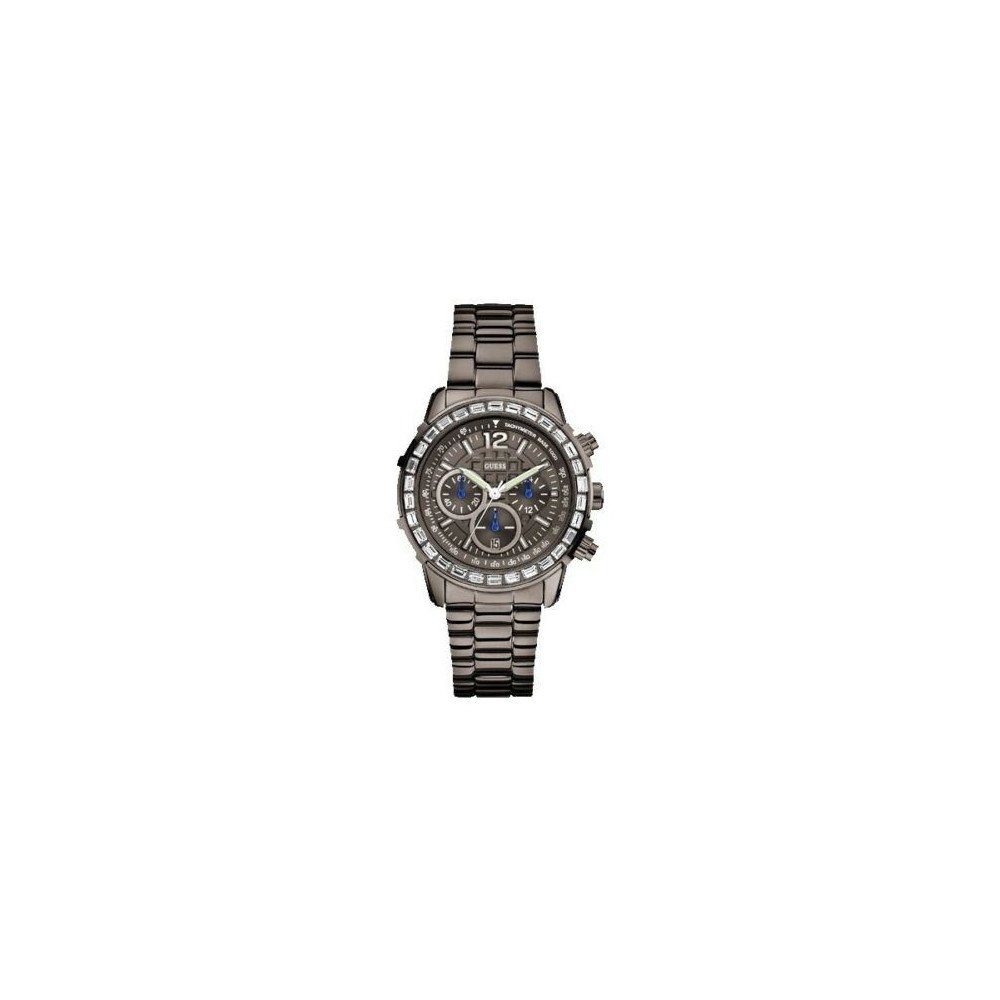 Guess Chronograph LADY B, Anzeige, Datumsanzeige Lünettenbesatz, mit 24-Std