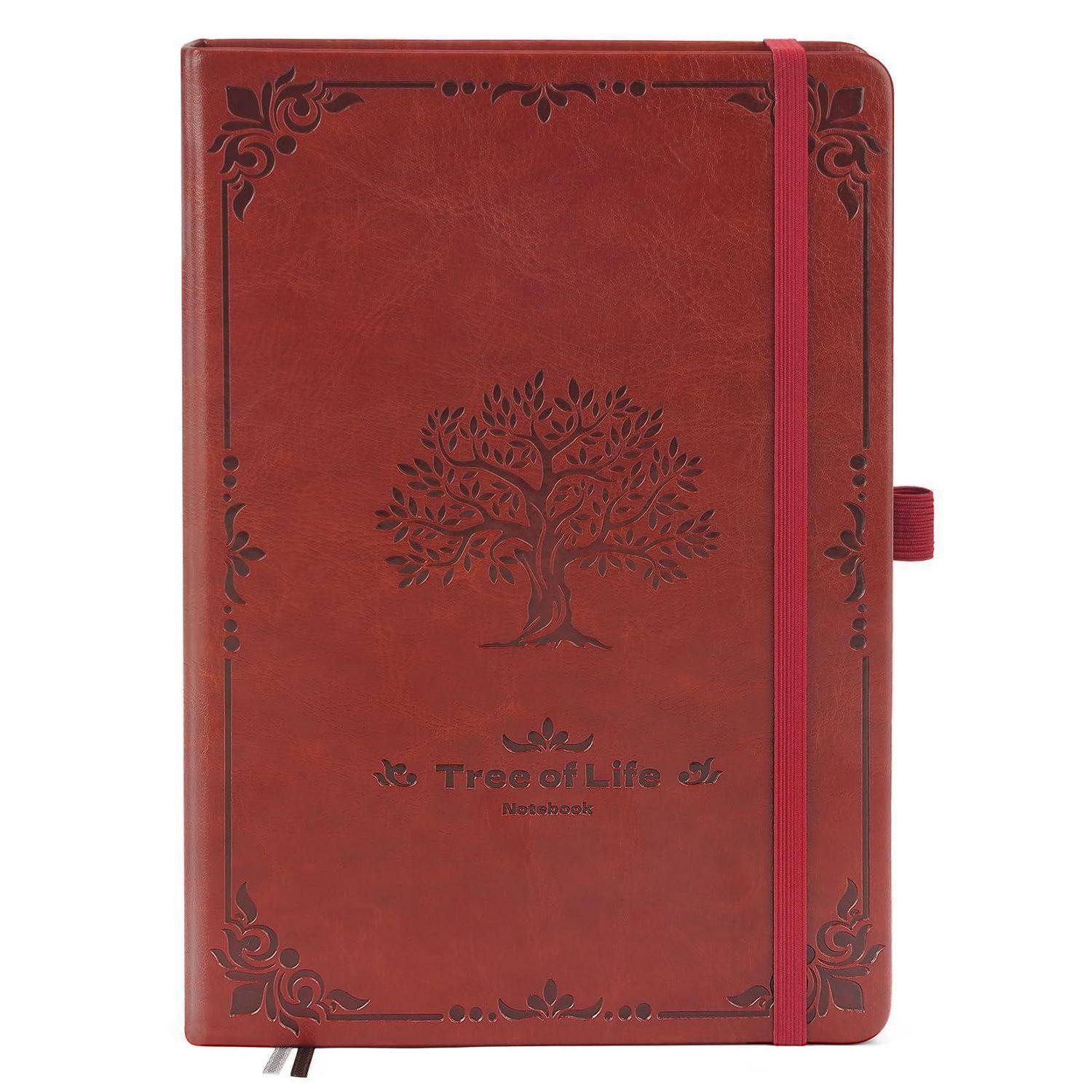 LuxusKollektion Tagebuch Tagebuch A5 liniert Braun Hardcover mit Tasche