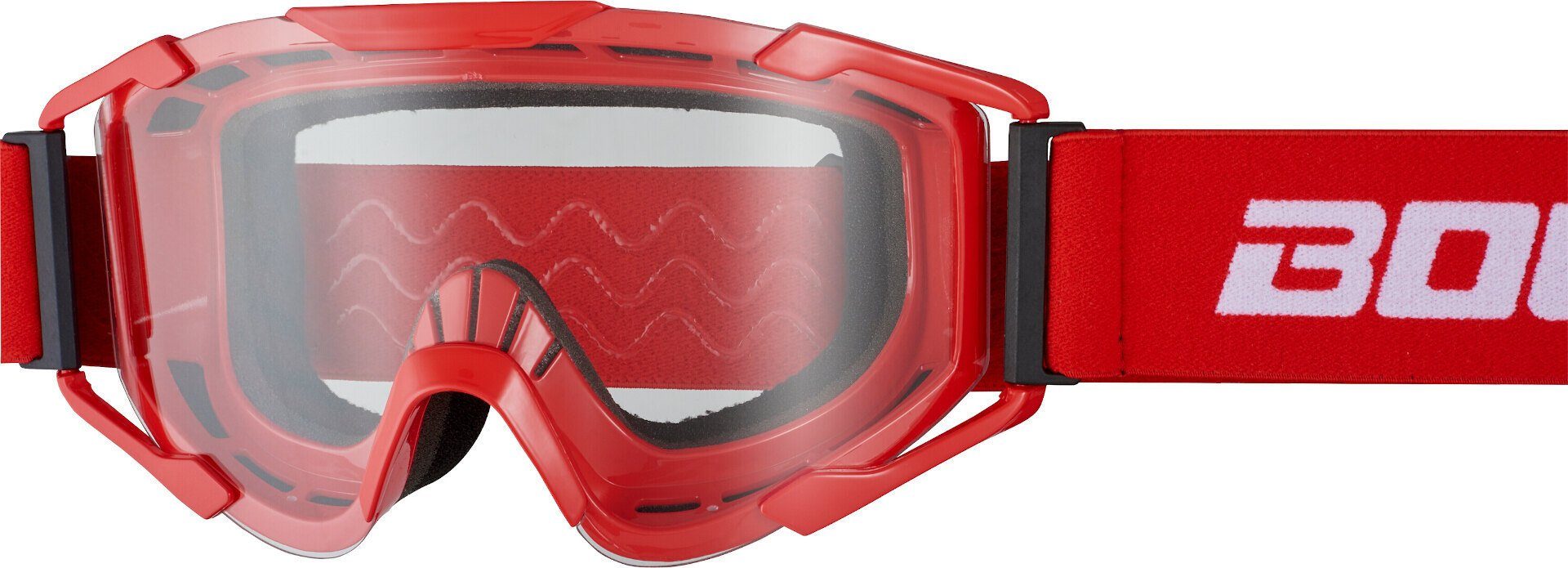Motocross Red/White Bogotto Brille Motorradbrille B-ST