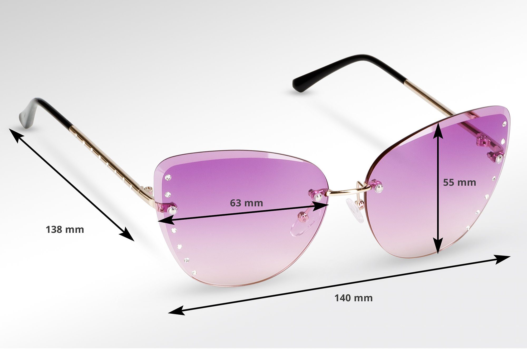 UrbanSky Sonnenbrille Sofia (2er-Pack, Sonnenbrillen-Set mit Einstecketuis) günstig online kaufen