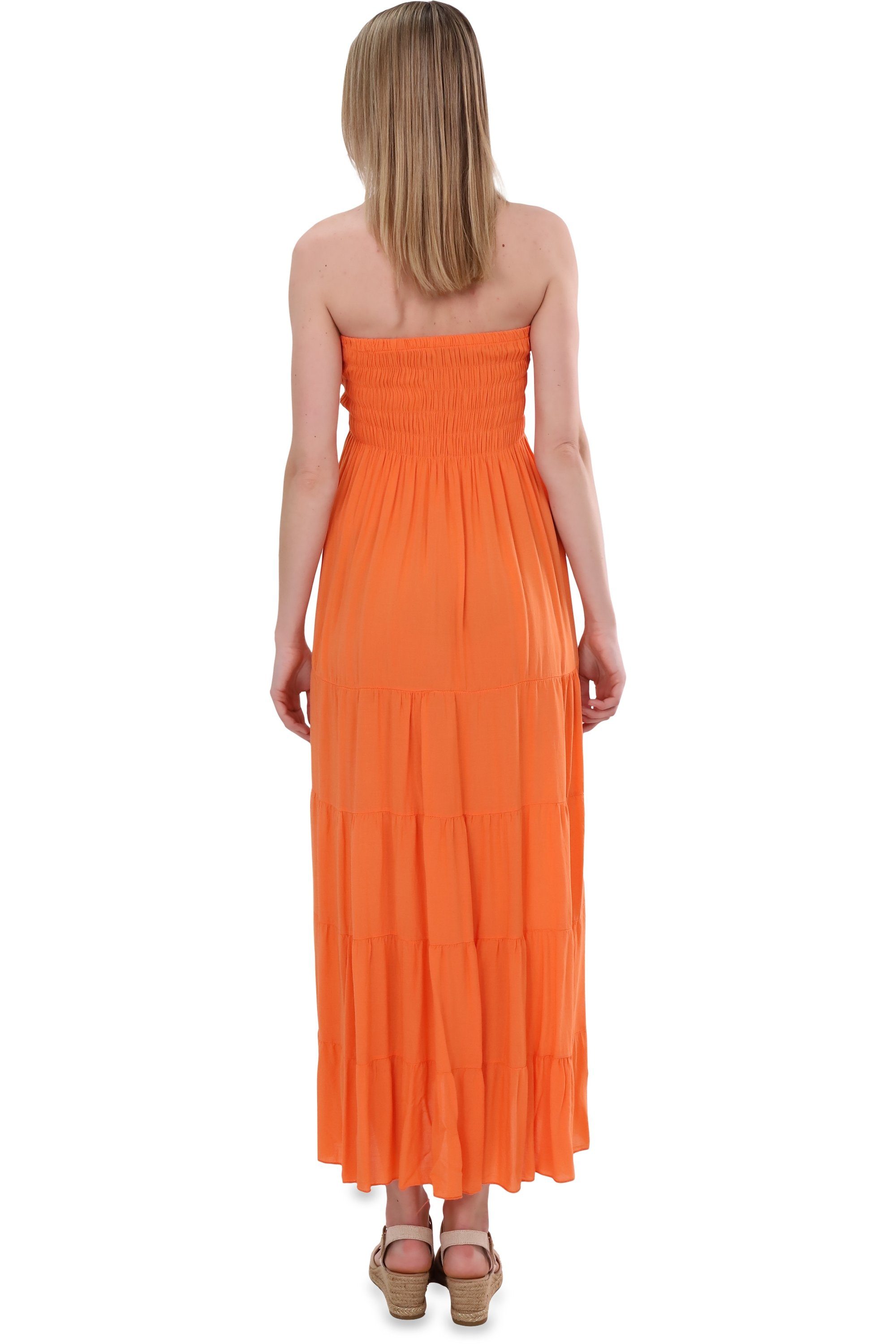 malito more than fashion Bandeaukleid malito Damen Bandeaukleid 4635 figurumspielendes Sommerkleid Strandkleid Einheitsgröße