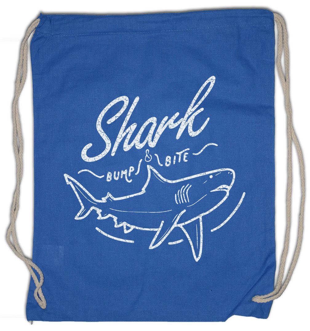 Turnbeutel Shark Bump & Bite Turnbeutel Hai Jaws Haie Boxer Surfer Surfen Taucher
