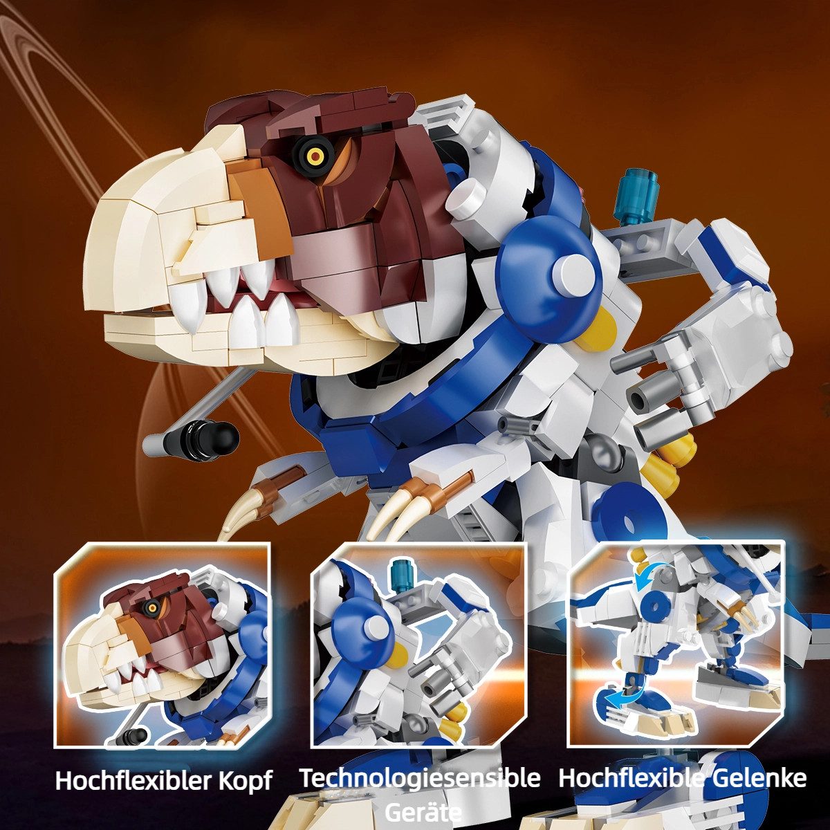 cocosity Tyrannosaurus Astronaut LEGO Baustein-Spielset für Kinder, 443 Tei günstig online kaufen