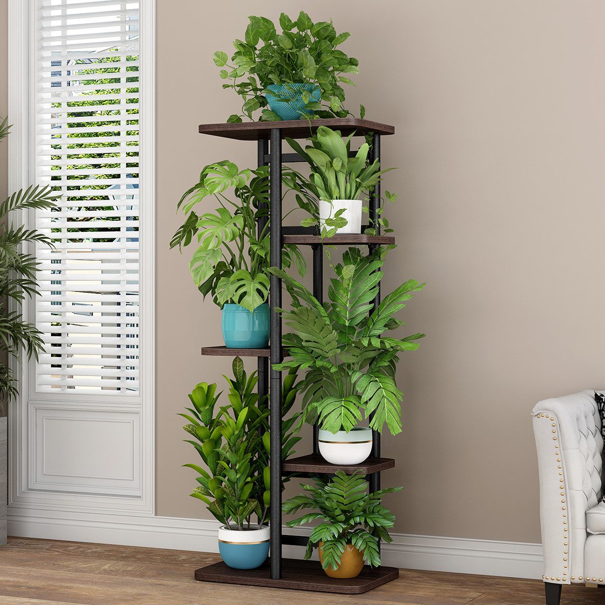 GarveeMore Blumenständer Neu Pflanzenständer Metall Blumenregal günstig online kaufen