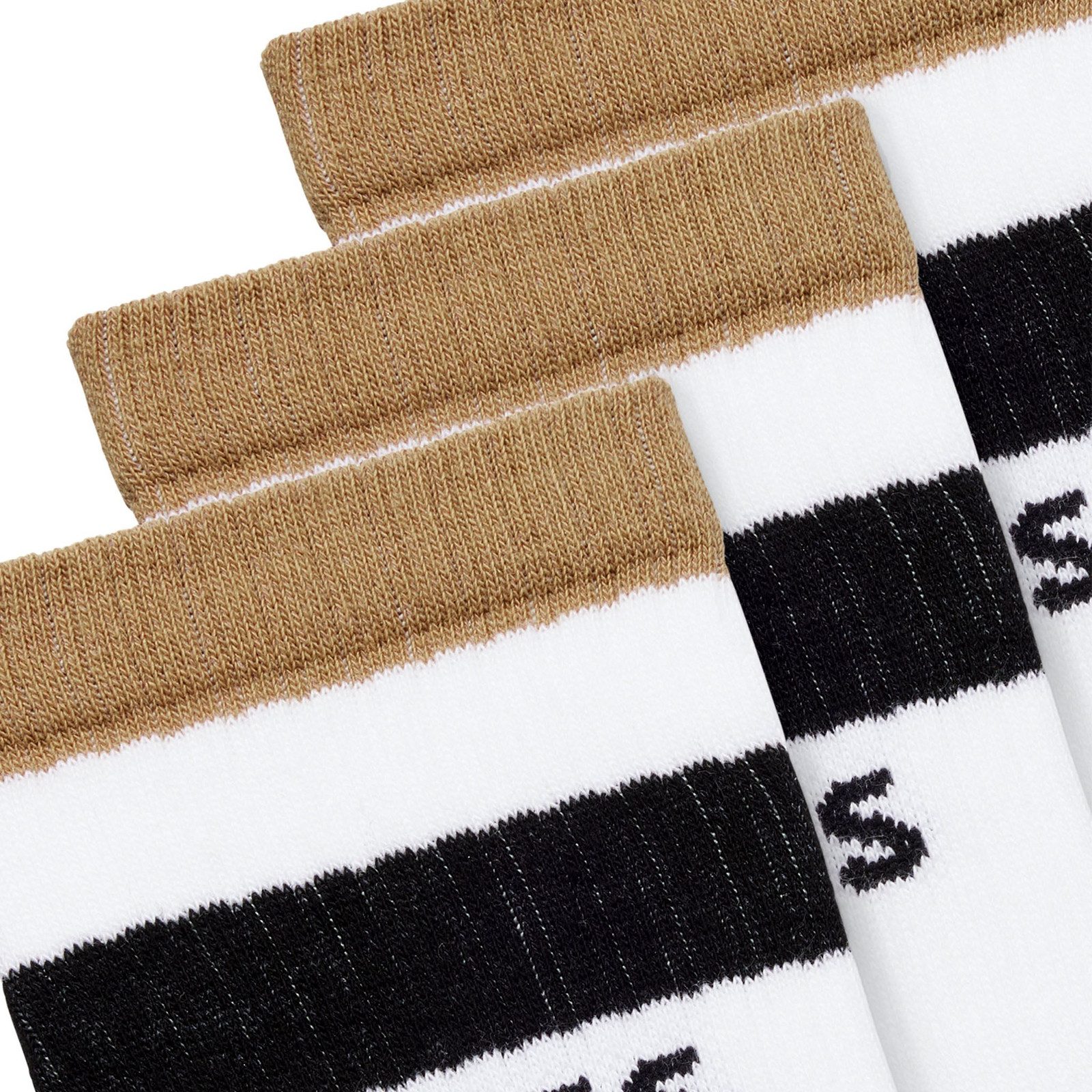BOSS Businesssocken 3 Paar QS Rib Iconic CC (3-Paar) mit Logo und Streifen günstig online kaufen