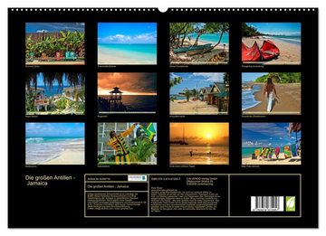 CALVENDO Wandkalender Die großen Antillen - Jamaica (Premium, hochwertiger DIN A2 Wandkalender 2023, Kunstdruck in Hochglanz)