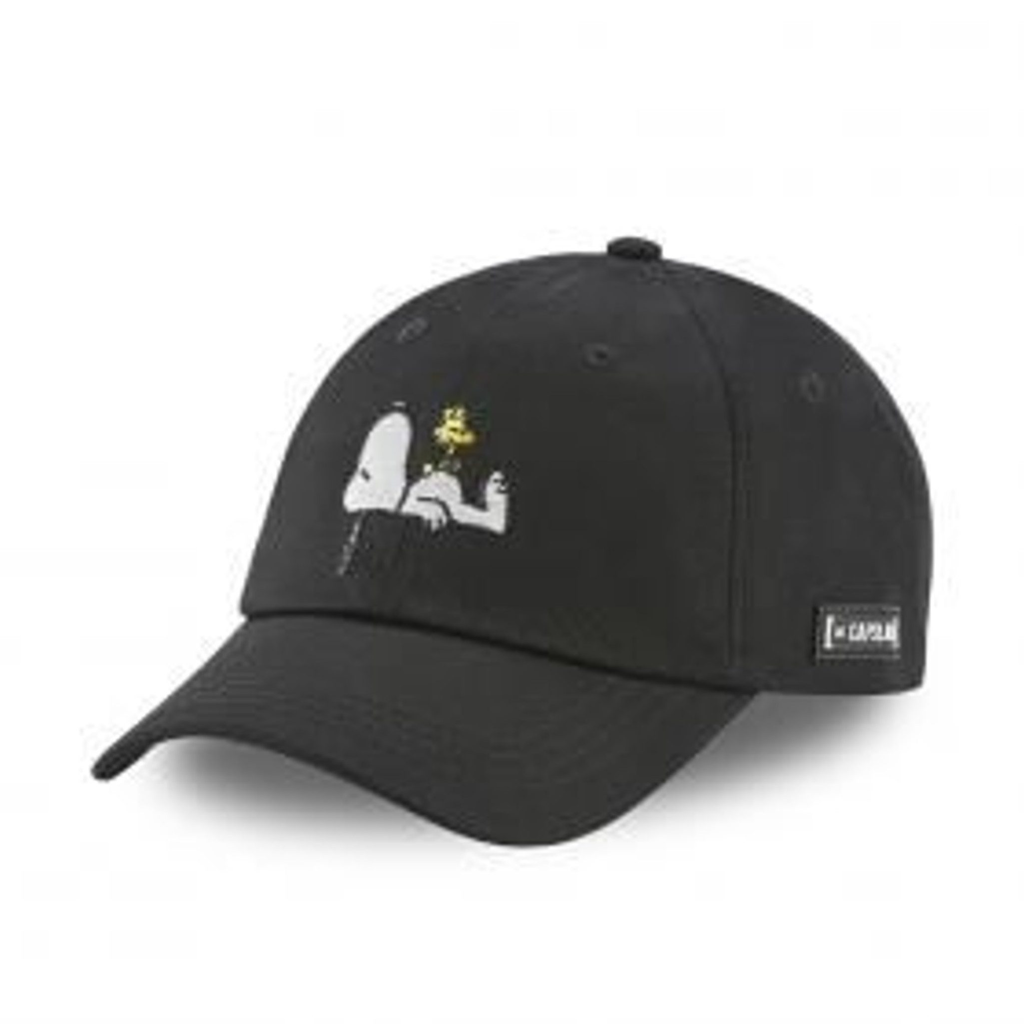Capslab Baseball Cap CAPSLAB Dad Cap - PEANUTS SLEEP FLOWER Baseball Hat Black (Basecap, Dad Cap, Basecap) Innenbänder: bedruckt