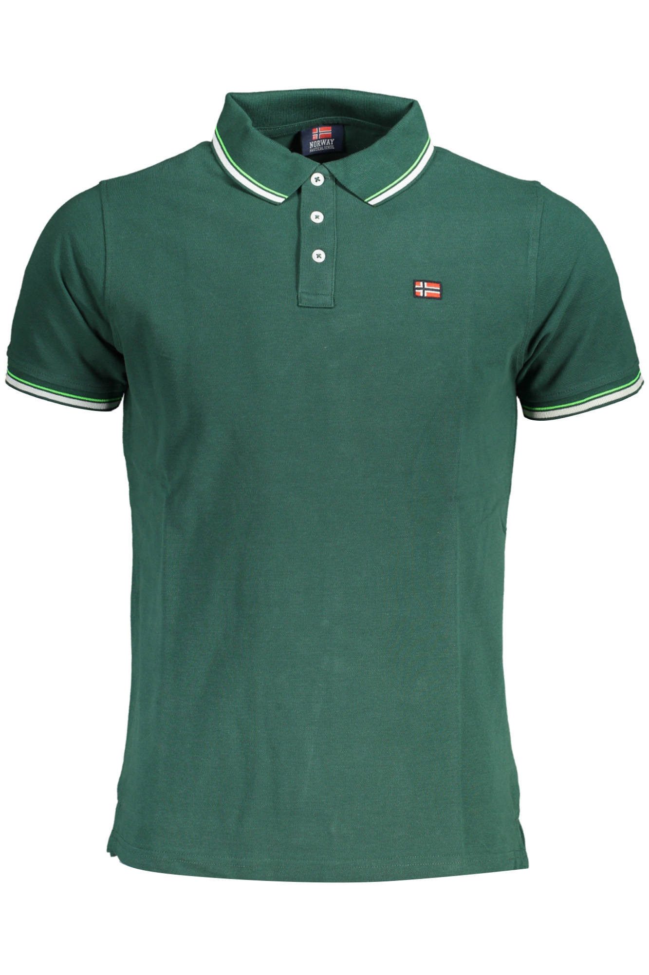 NORWAY 1963 Poloshirt Herren Poloshirt Norwegen 1963: Kurzarm, Grün