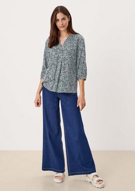 s.Oliver Blusentop Bluse mit Allovermuster Raffung