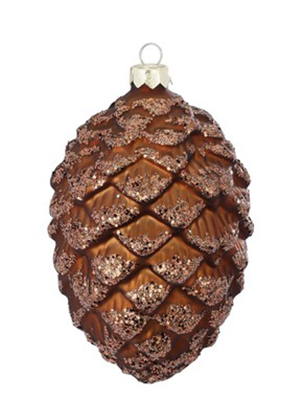 MAGIC by Inge Christbaumschmuck, Christbaumschmuck Glas Zapfen 12.5cm braun