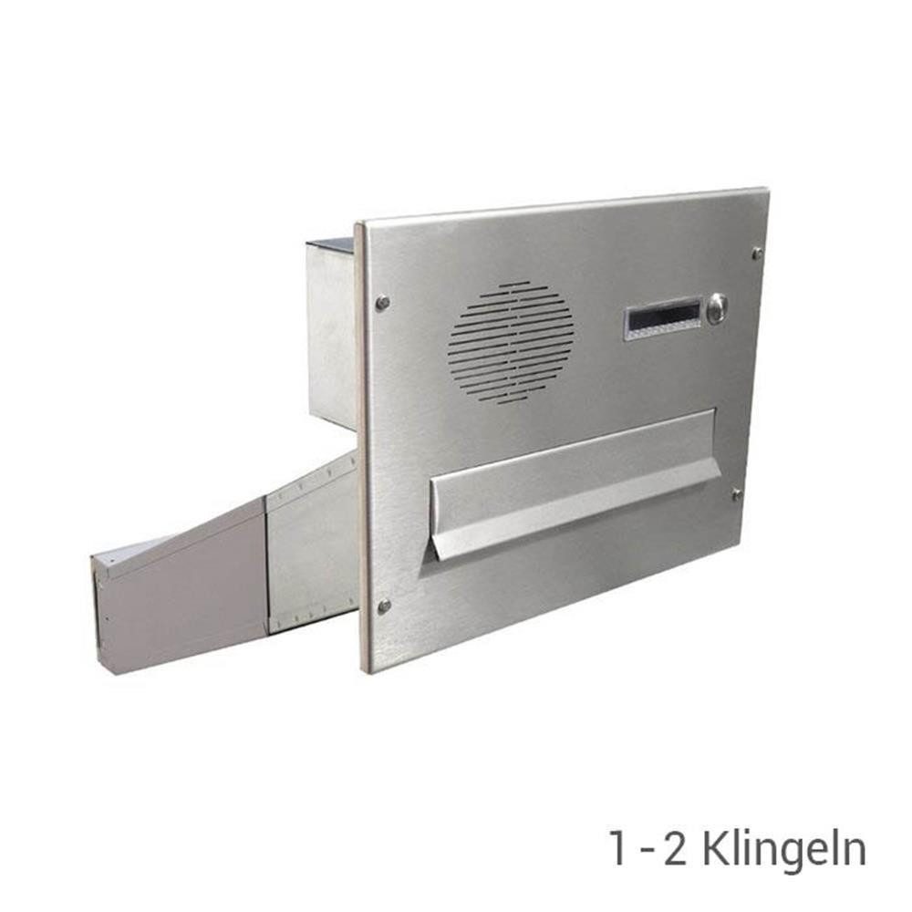 Briefkasten DV-Serie Edelstahl Durchwurfbriefkasten mit Sprechsieb