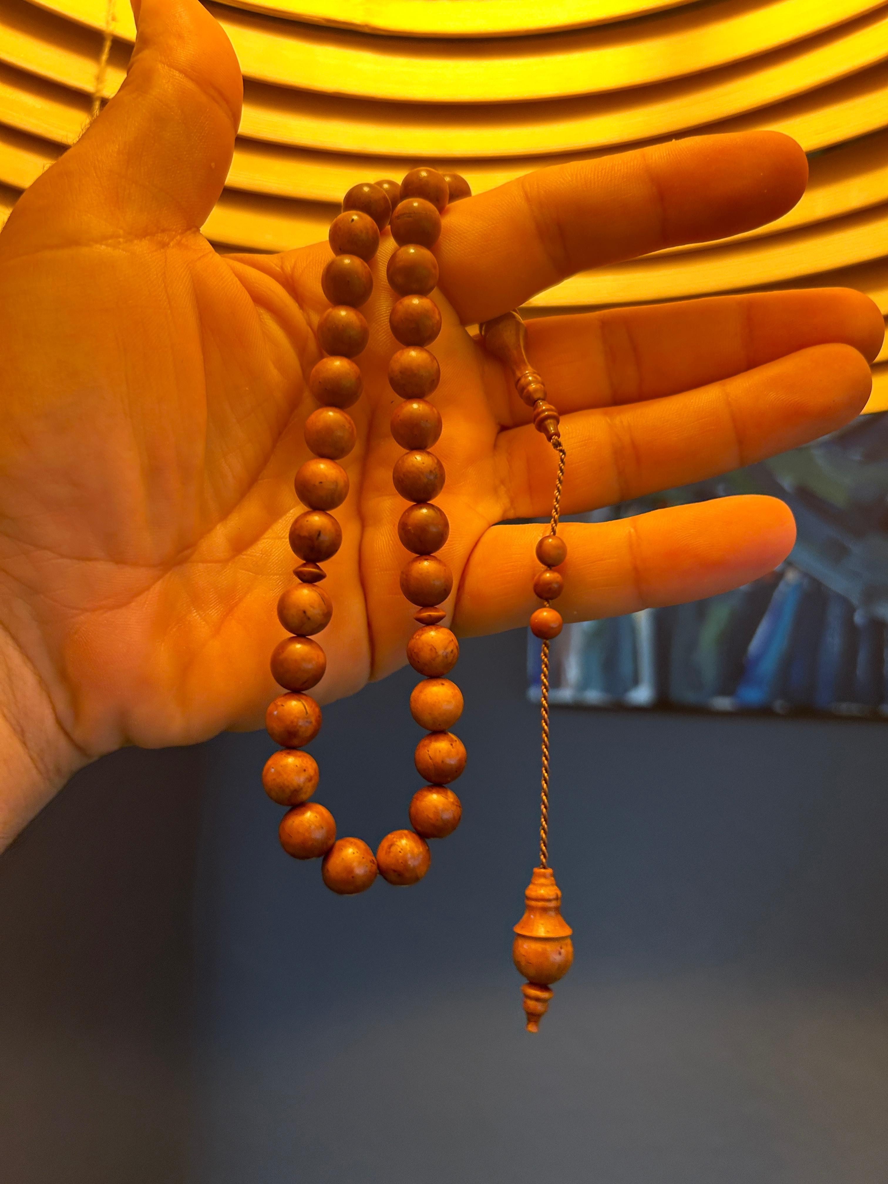 TesbihBid Kettenanhänger Kuka Sistemli Tesbih (Tasbeeh Tasbih Bakalite faturan kuka, rosary, 33-tlg., tesbih islam, misbaha, rosary islam), Vater Geschenk Männergeschenk