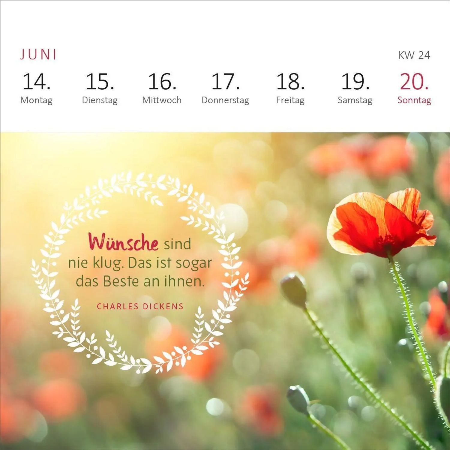 Ars Edition Tischkalender Mini-Wochenkalender Ich wünsch dir was 2027 – Bild 4 von 5
