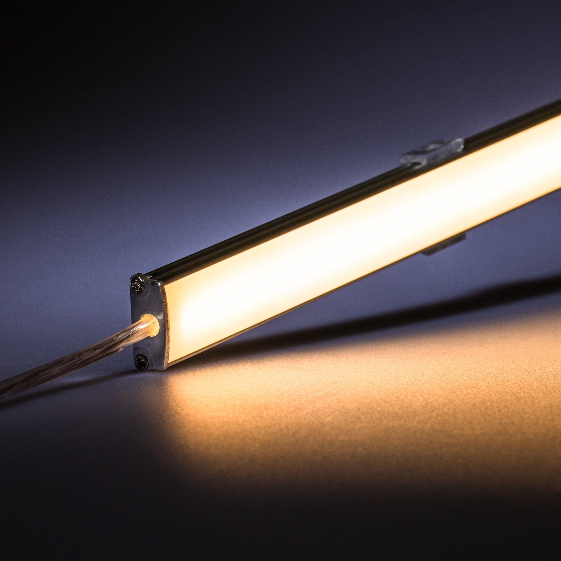 Ogeled LED Lichtleiste 12V wasserfest Alu. diffus Abdeckung IP65 warmweiß