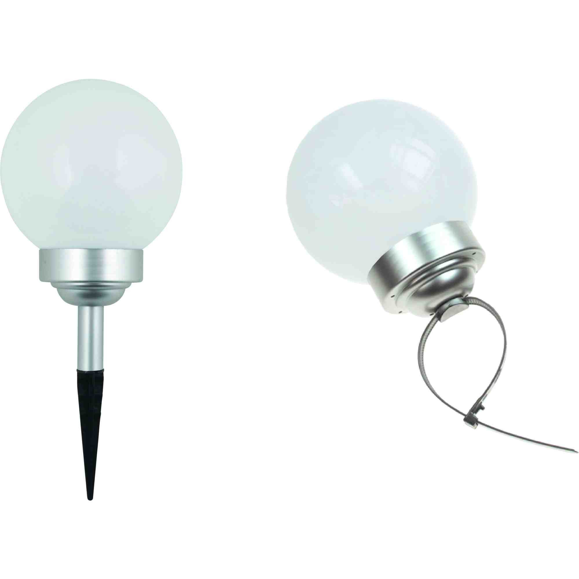 Kynast Garden LED Solarleuchte LED Solar-Leuchtkugel 15cm inkl. Erdspieß & Balkonhalter, warmweiß