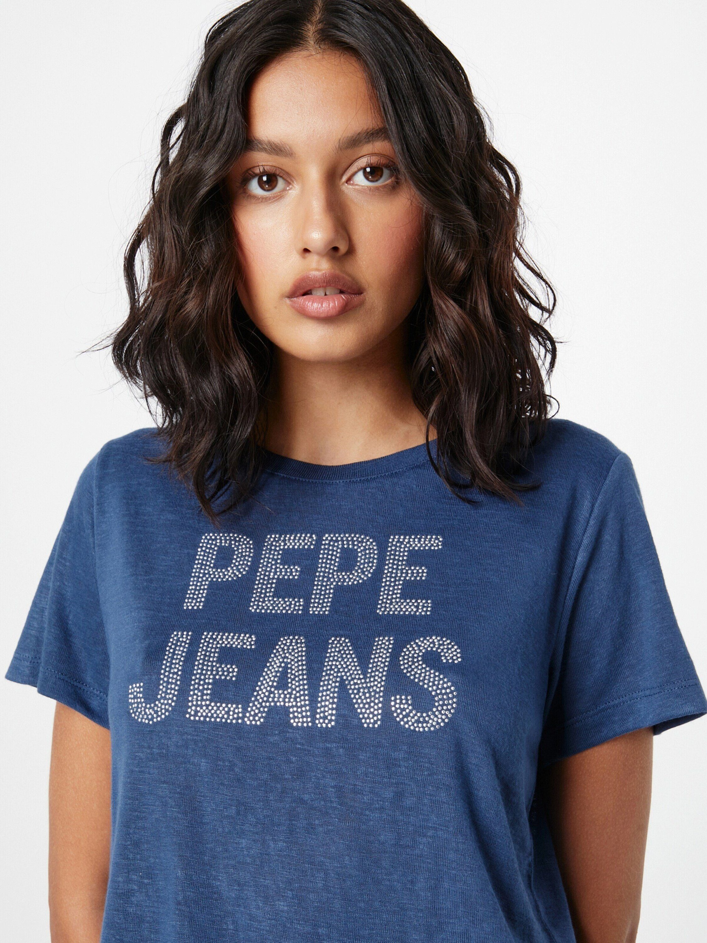 (1-tlg) Pepe Niko Ziersteine Jeans T-Shirt