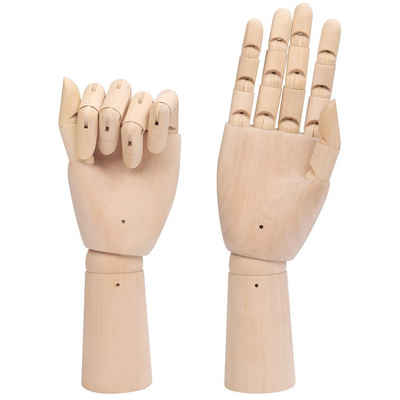 Belle Vous Greifling Flexible Holz Hand Modellfiguren - 2er Pack (1-tlg), Flexible Holz Hand Modellfiguren (2er Pack)
