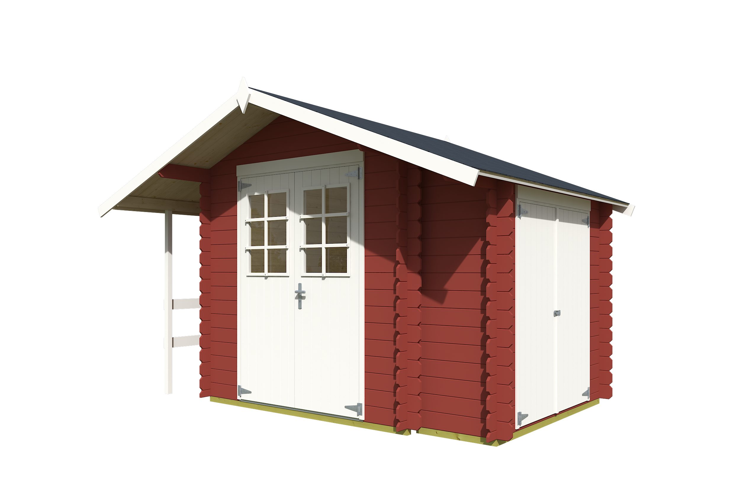 Nordic Holz Gartenhaus Vilano 1, BxT: 352,5x240 cm, mit 3 getrennten Bereiche