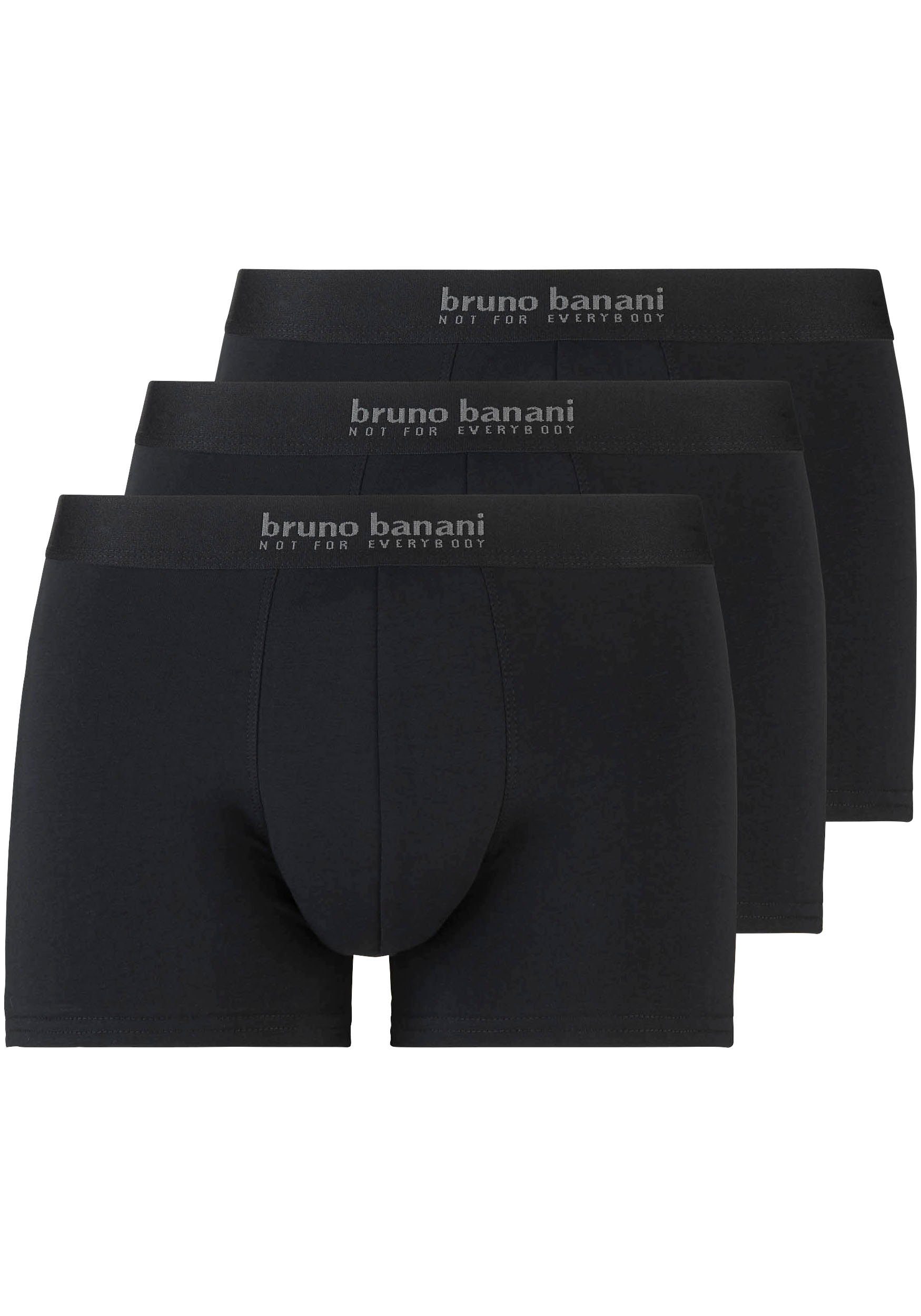 Bruno Banani Boxershorts Short 3Pack Energy Cotton (Packung, 3er-Pack) mit Schriftzug am Bund
