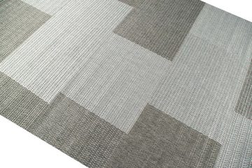 Teppich Teppich Modern Flachgewebe Kariert Sisal Optik Küchenteppich Küchenläufer Karo Design Grau, Teppich-Traum, rechteckig, Höhe: 5 mm