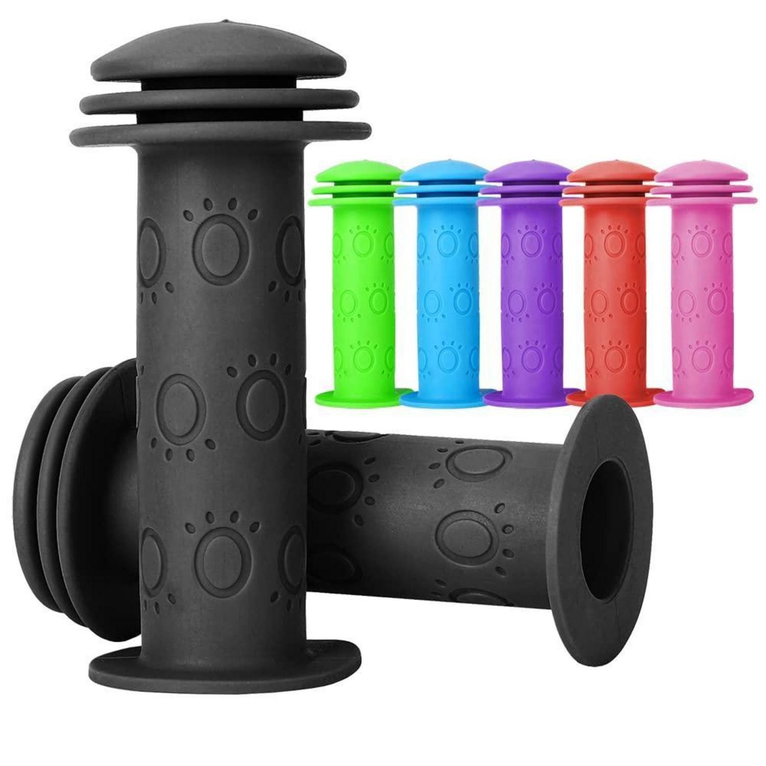 LuxusKollektion Fahrradlenker Fahrradgriffe Kinder 22mm 105mm Lenkergriffe Prallschutz Schwarz