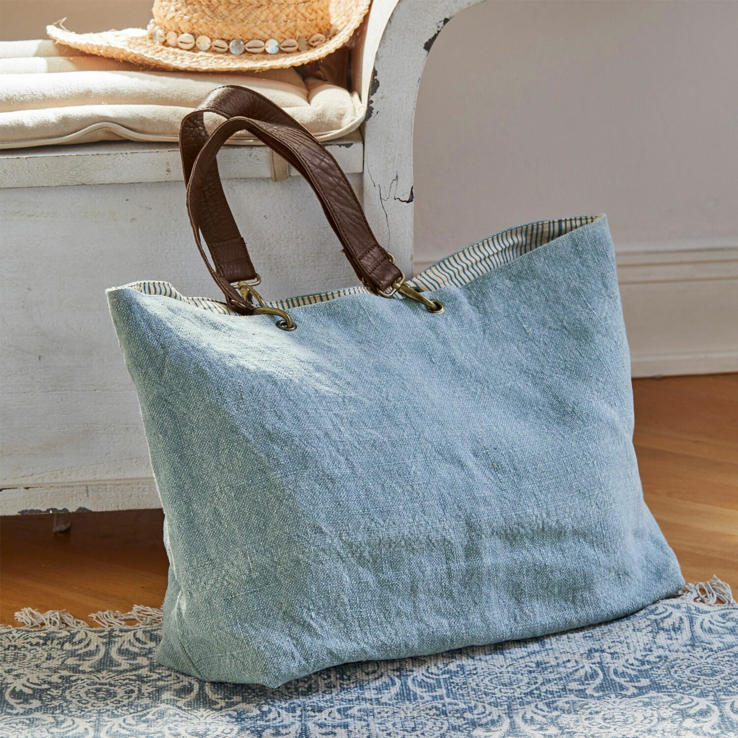 Mirabeau Handtasche Tasche Bente blau/braun günstig online kaufen