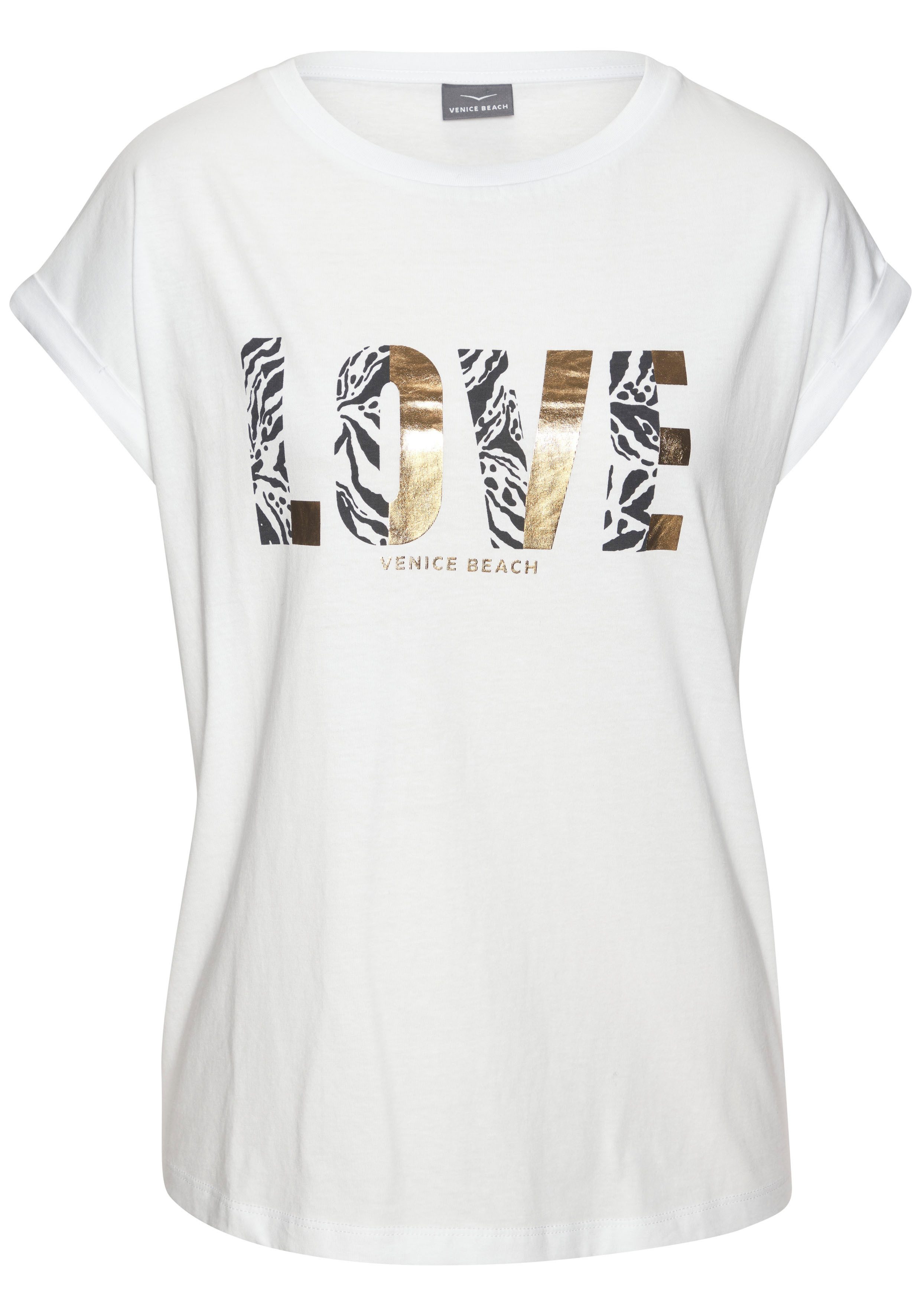 Venice Beach Kurzarmshirt mit Frontprint, T-Shirt günstig online kaufen