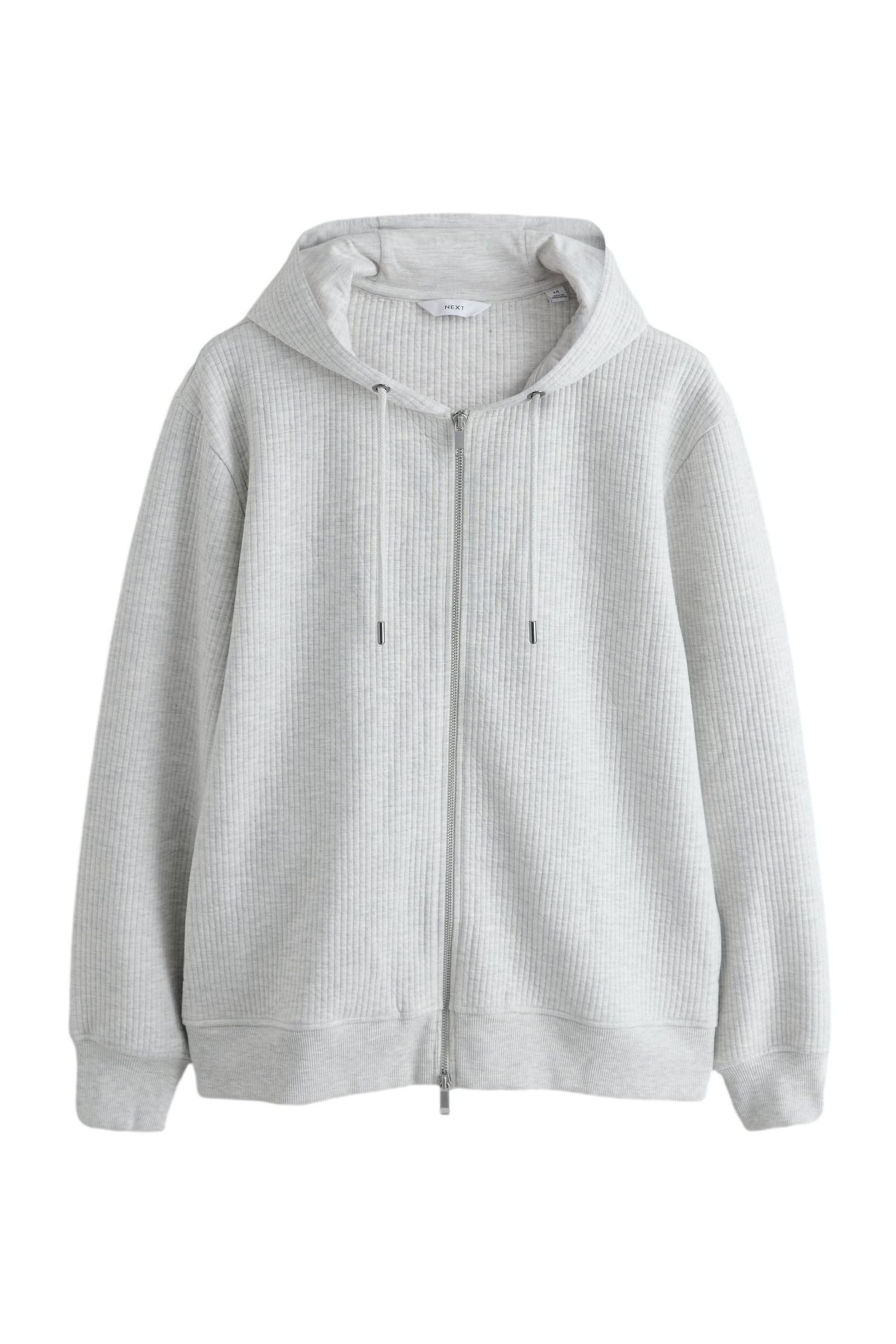 Next Sweater Strukturierte Kapuzenjacke mit Reißverschluss (1-tlg)
