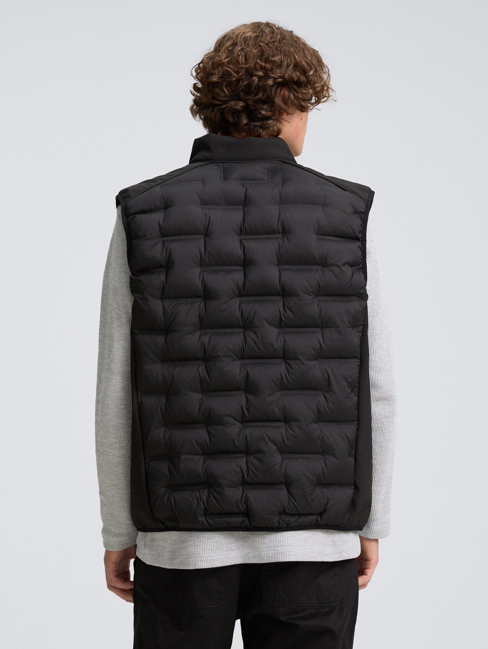 TOM TAILOR Denim Steppweste Jacken Hybrid Steppweste mit Stehkragen