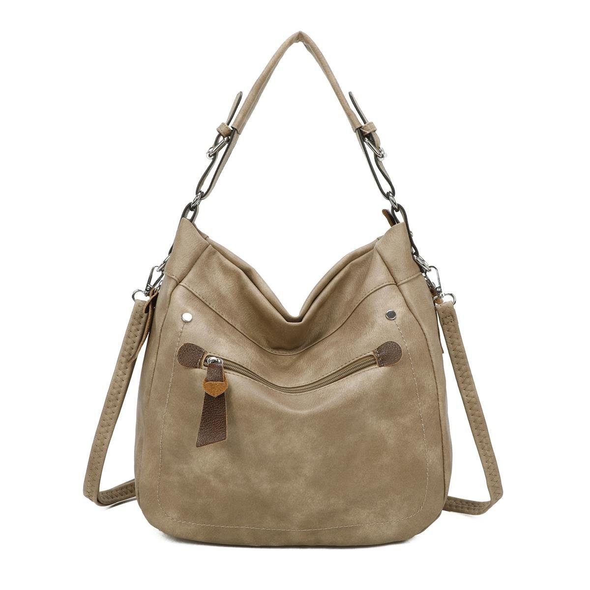 Sac à Main / Sac Bandoulière Élégant Pour Femme DANBLINI - Marron, Grand Modèle