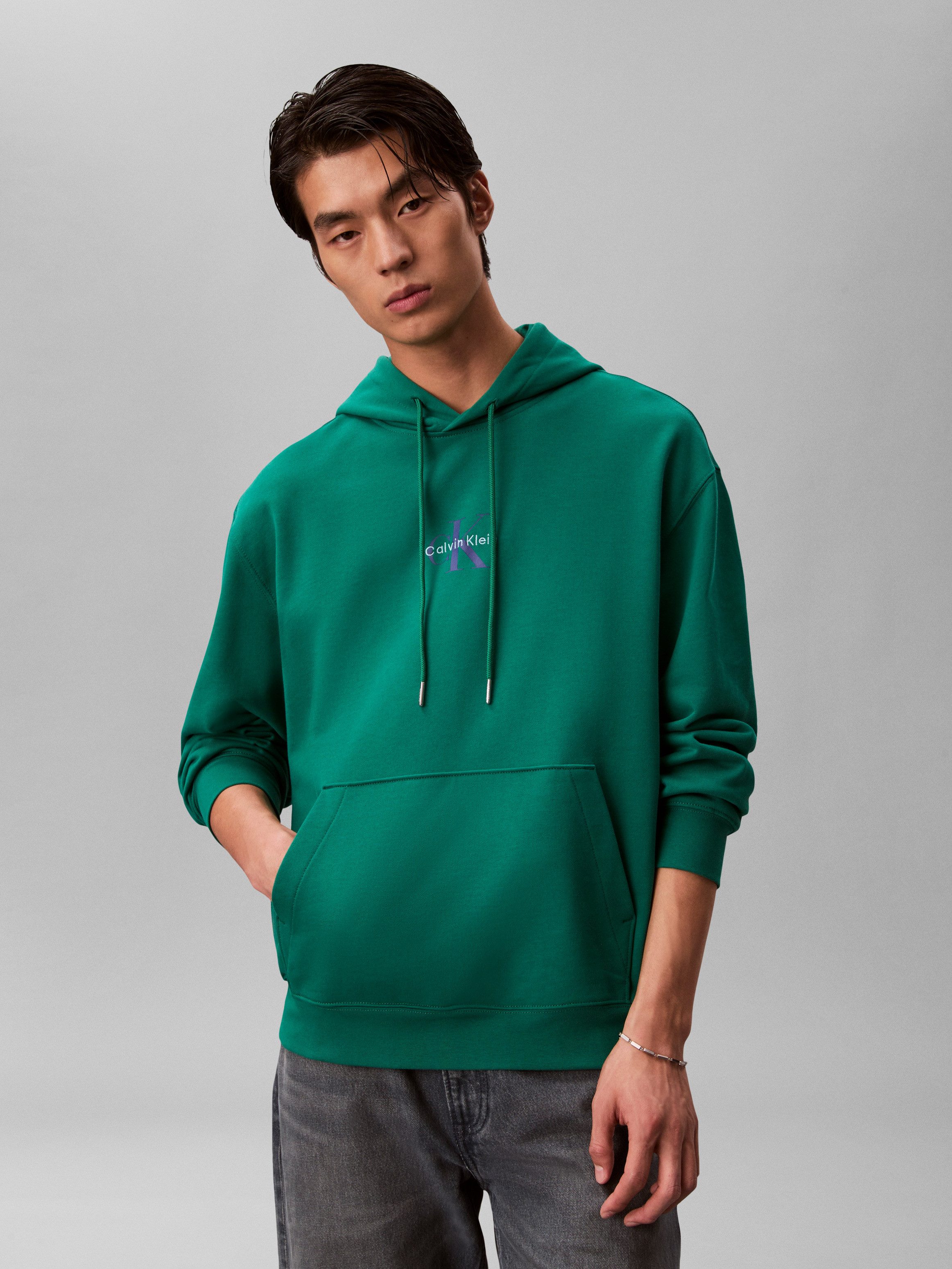 Calvin Klein Jeans Sweatshirt LS EU 350TERRY MONOLOGO CN SWTSH Rundhalsausschnitt, regular fit