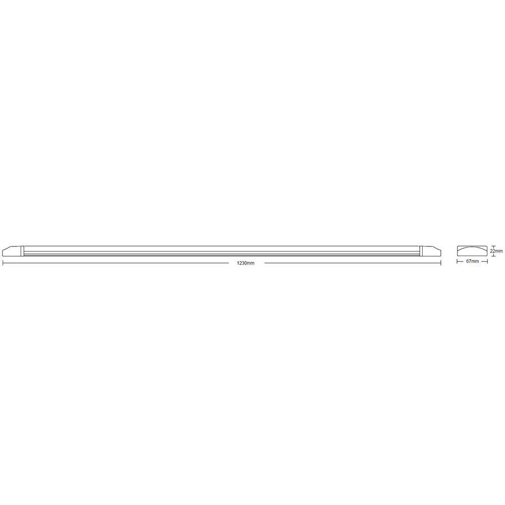 opal Unterbauleuchte IP65 Länge Unterbaulampe weiß fest verbaut, Globo LED-Leuchtmittel Unterschrankleuchte, LED 123cm Neutralweiß,