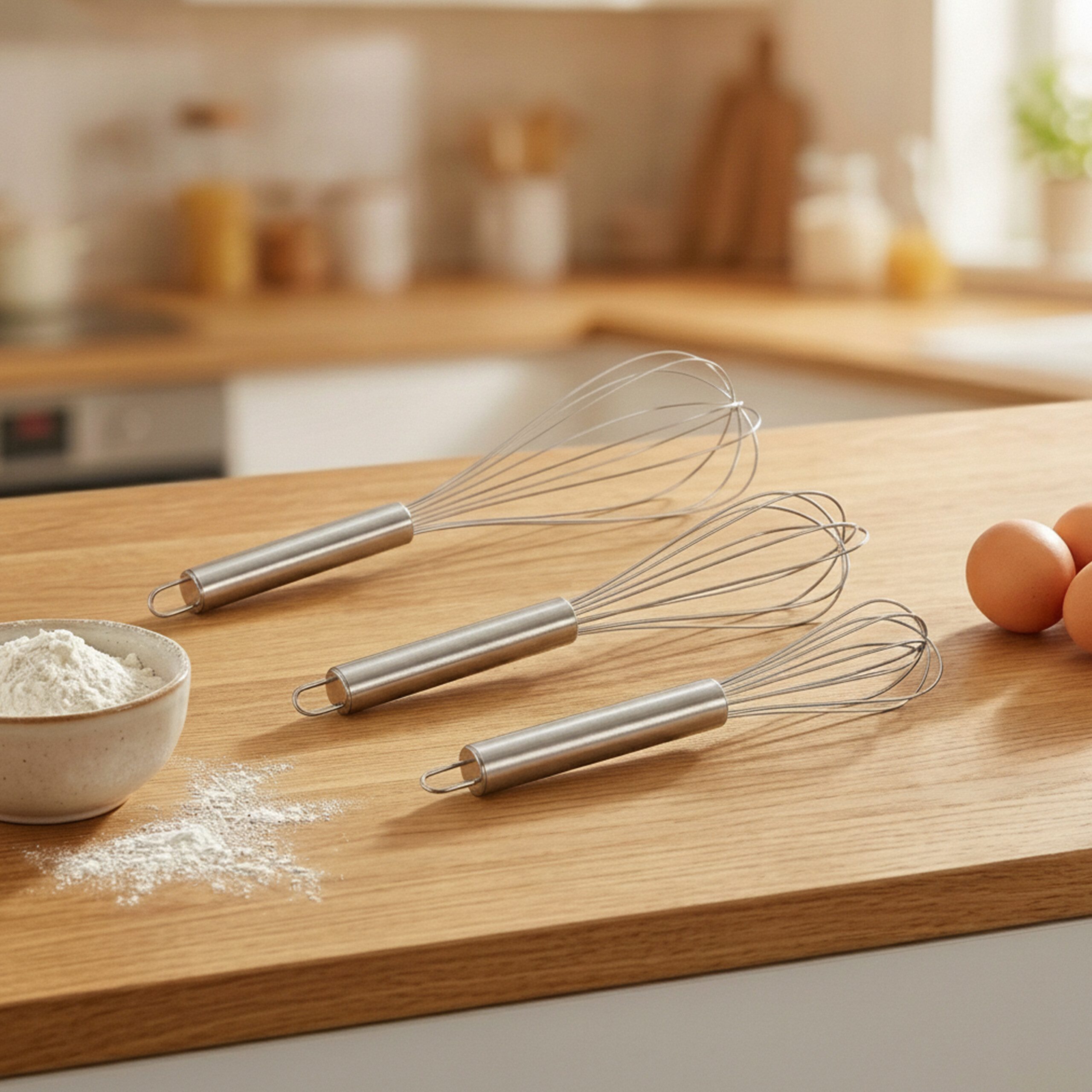 relaxdays Schneebesen Set aus Edelstahl