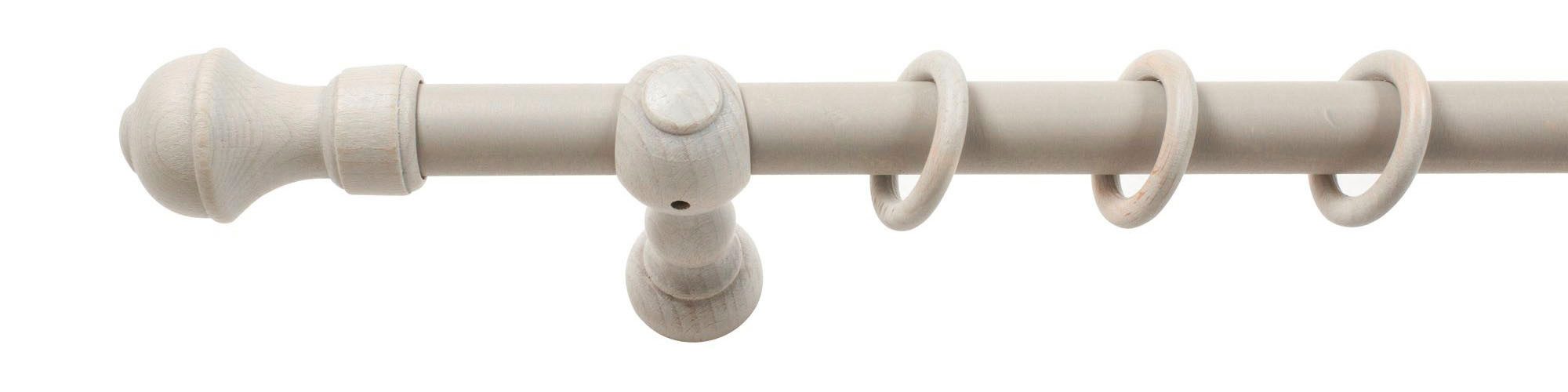 SN DECO GROUP Gardinenstange Ares, 1-läufig, Fixmaß, mit Bohren, verschraubt, Holzwerkstoff, 28 mm, Holz, verschiedene Längen und Farben, Komplettset