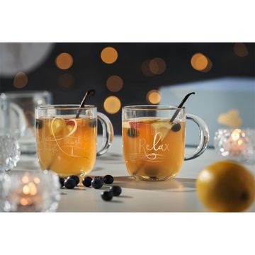 LEONARDO Tasse Tassen 2 er Set 400 ml Relax, Glas