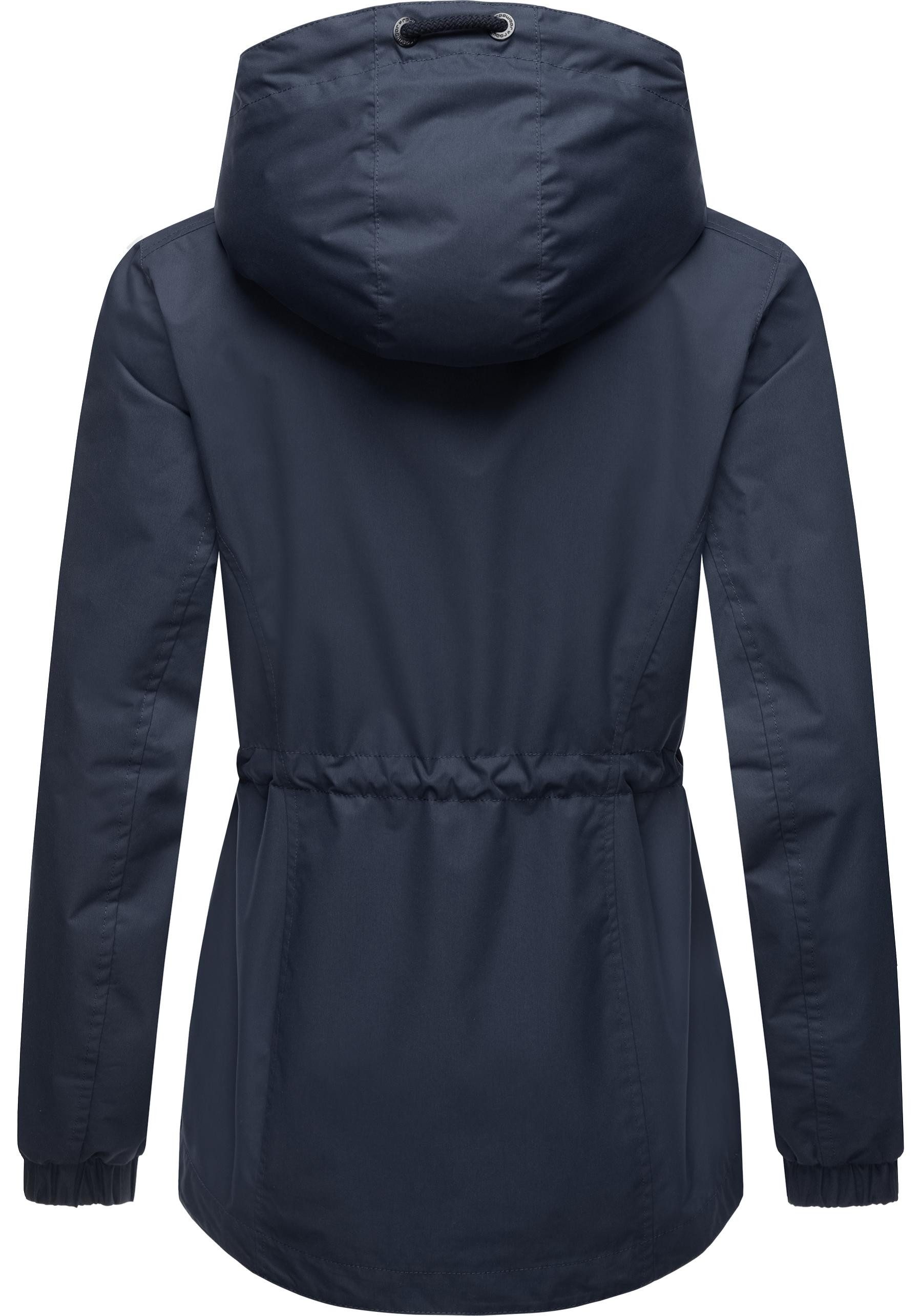 Ragwear Outdoorjacke Danka Wasserdichte Übergangsjacke mit großer Kapuze