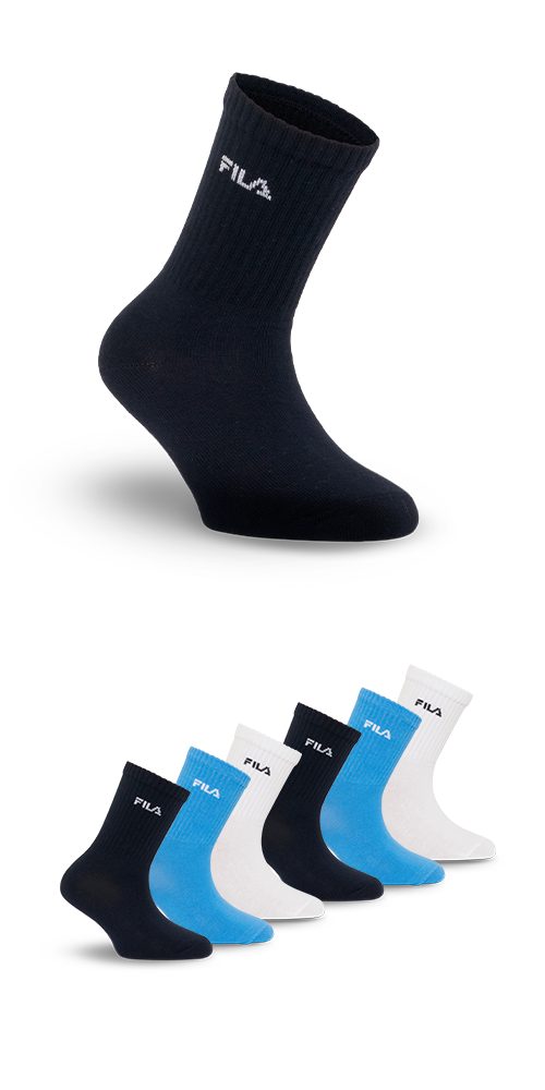 Fila Socken (6-Paar) breites Rippenbündchen, Cotton-Mix, Unisex günstig online kaufen